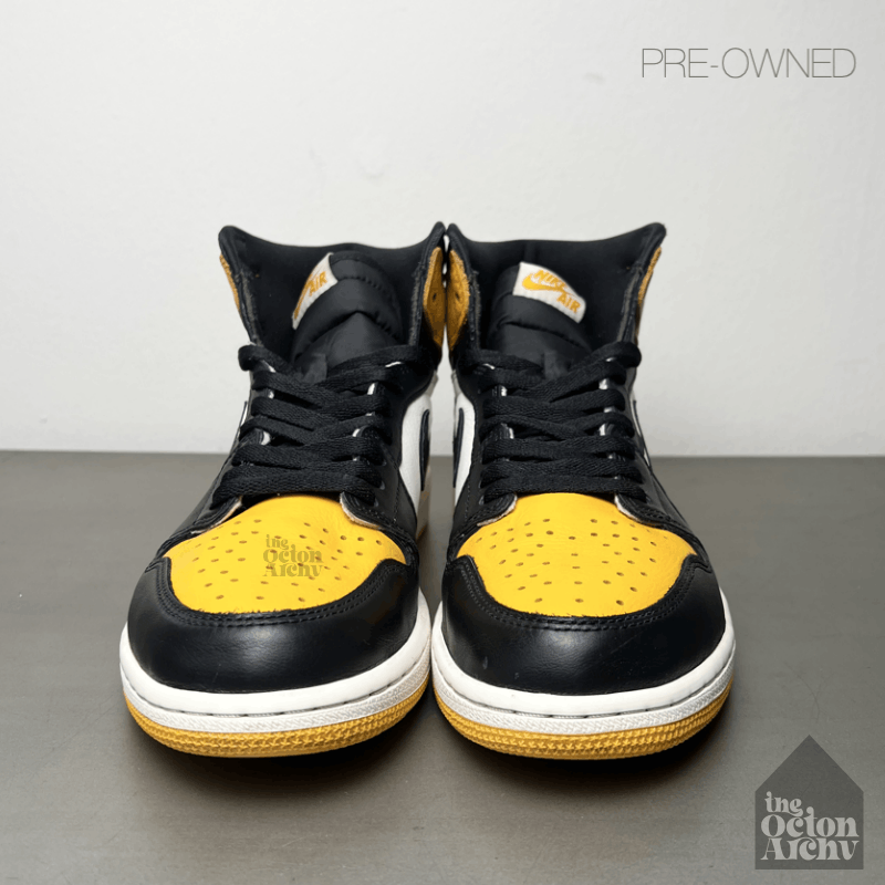 Jordan Brand Air Jordan 1 Retro High OG 'Yellow Toe-Taxi' Pre-Owned Size US 10.5 / EU 43-44 - 4 Thumbnail