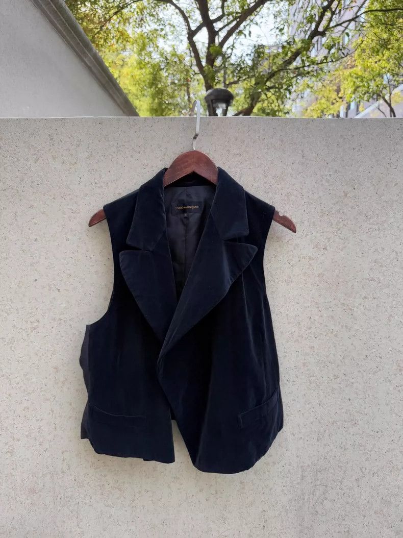 Comme des Garcons Velvet stitching vest