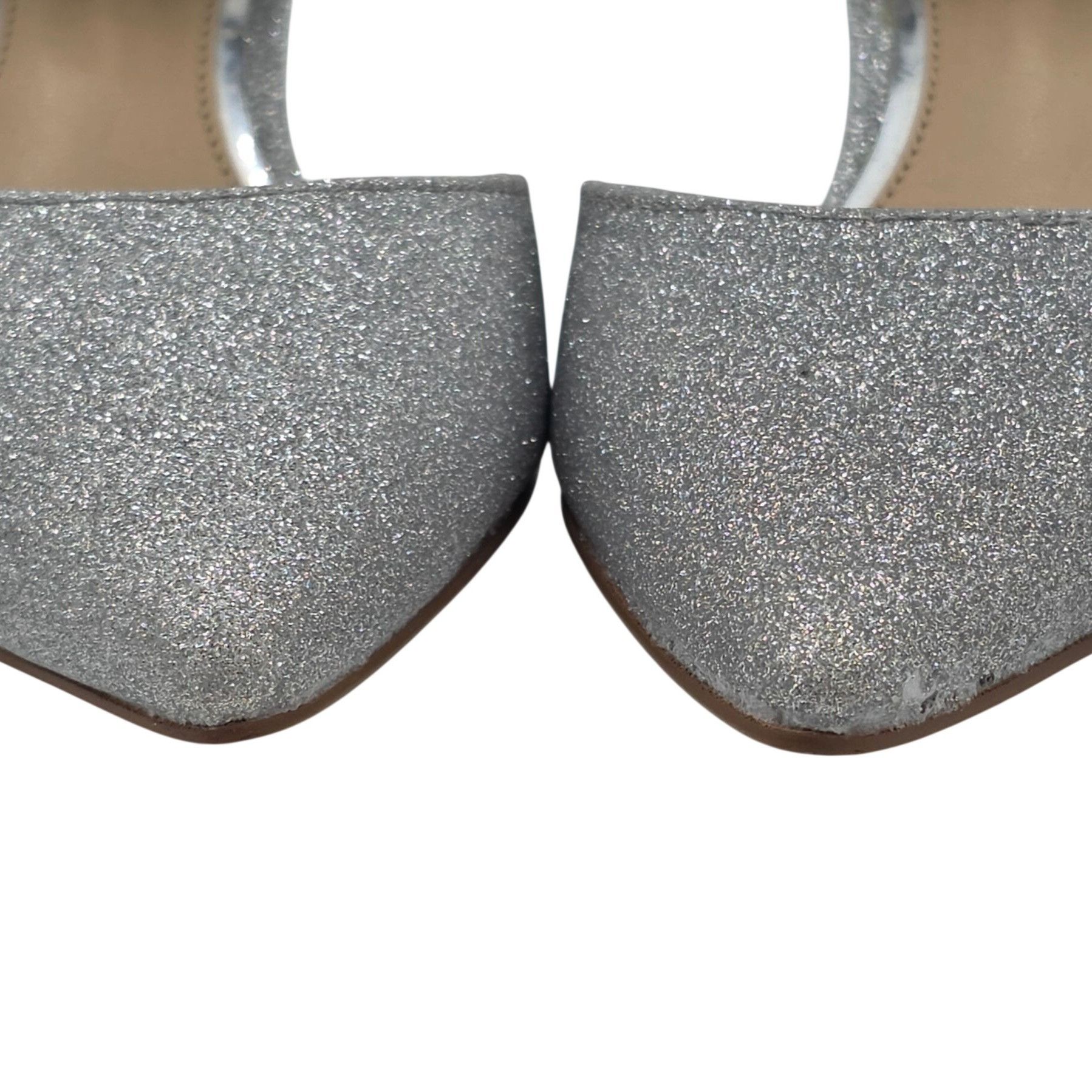 Badgley Mischka Jewel Badgley Mischka Women 7.5 Silver Robles Crystal Kitten Size US 7.5 / IT 37.5 - 11 Thumbnail