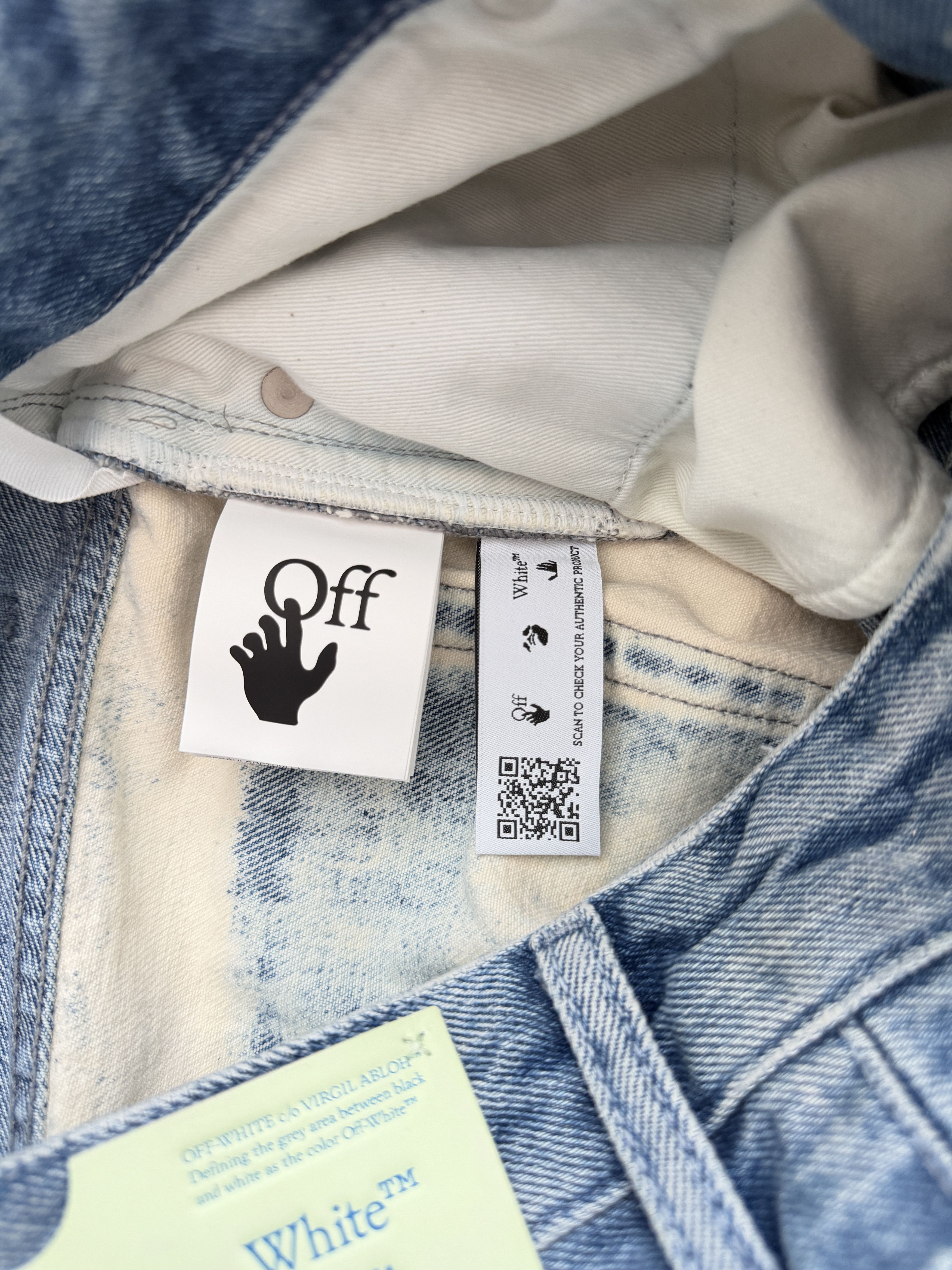 Off-White Degrade' Split Hem Straight Leg Jeans In Blue Size 26" / US 2 / IT 38 - 5 Thumbnail