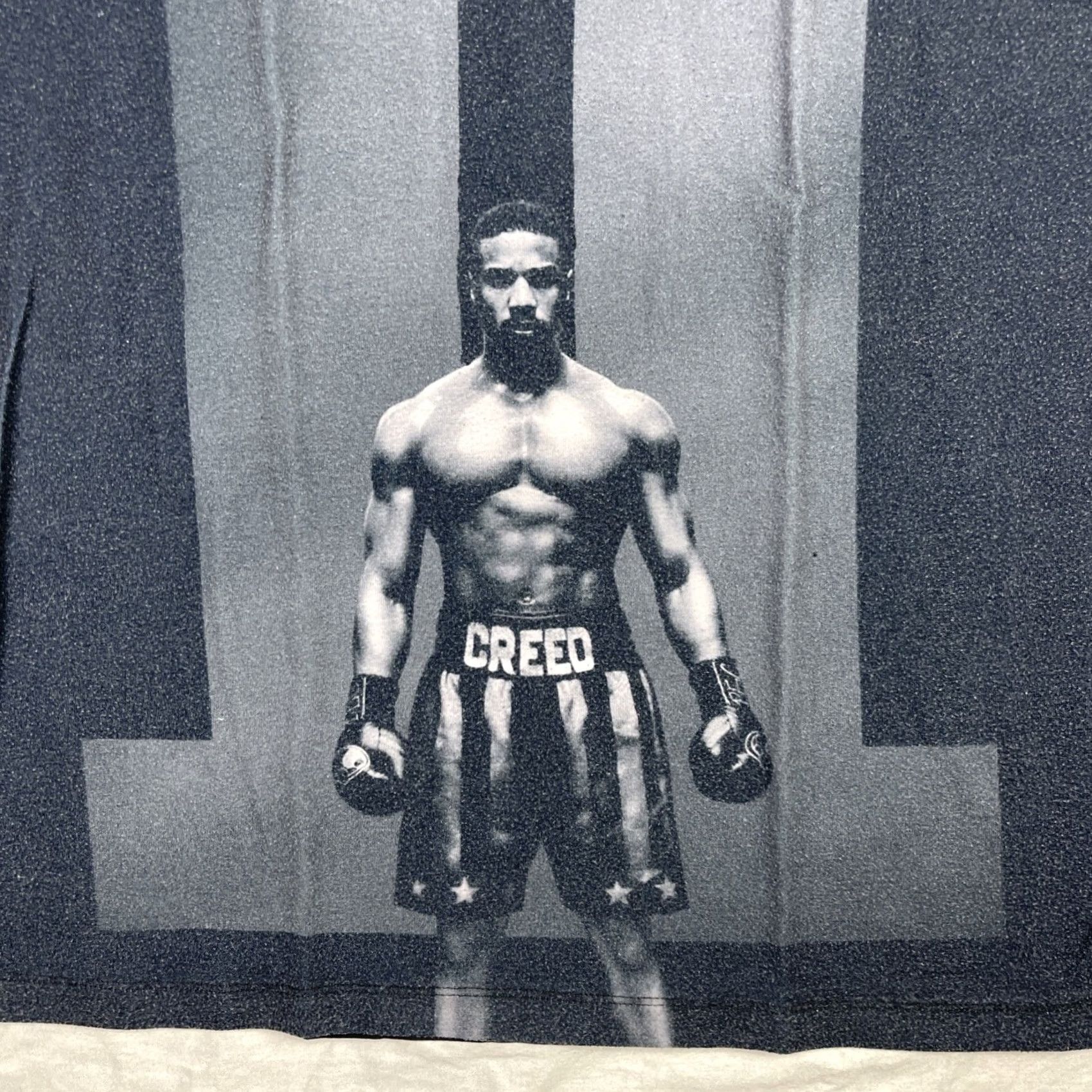Jordan Brand ROCKY Creed 2 Movie Shirt Mens XS Small Adonis Creed Michael B Jordan Made In USA Black Crew Neck Short Sleeve Graphic Print Logo T-Shirt Mens Size US S / EU 44-46 / 1 - 3 Thumbnail