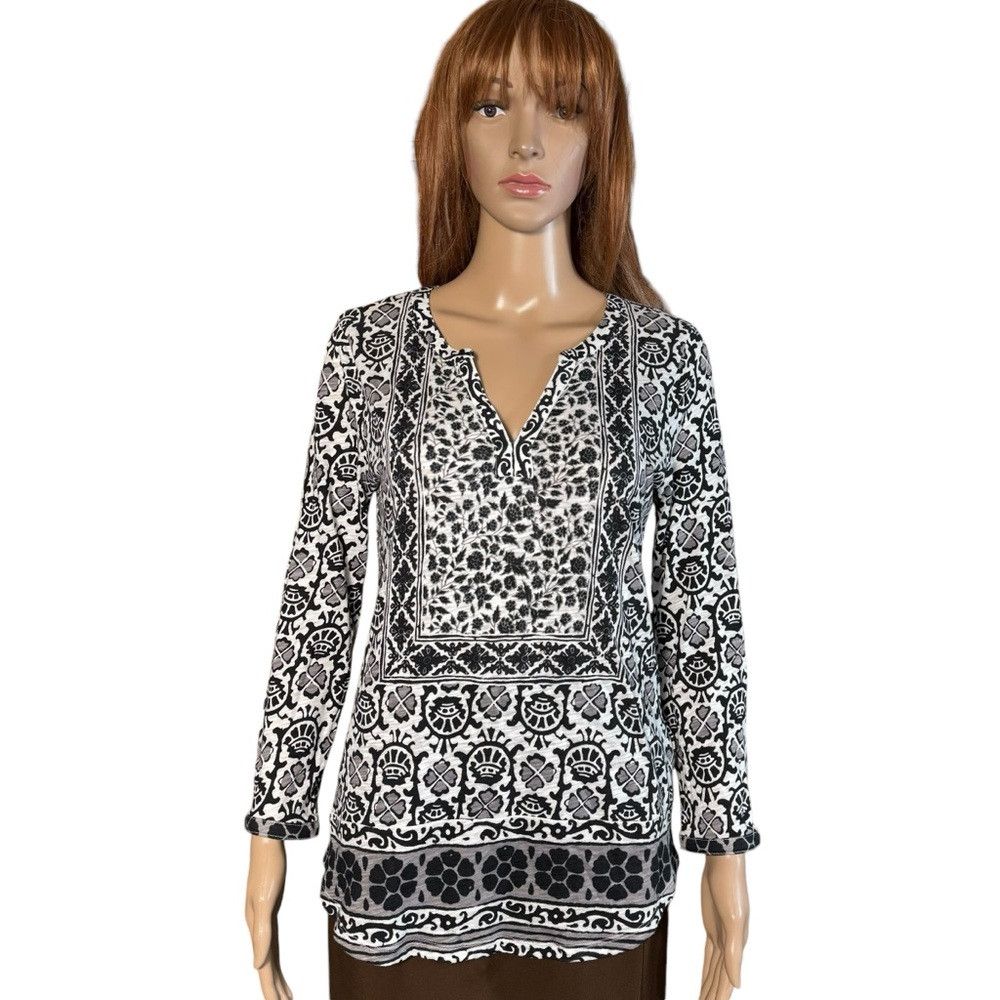 Lucky Brand Lucky Brand Block Floral Long Sleeve Top Size S Size S / US 4 / IT 40 - 1 Thumbnail