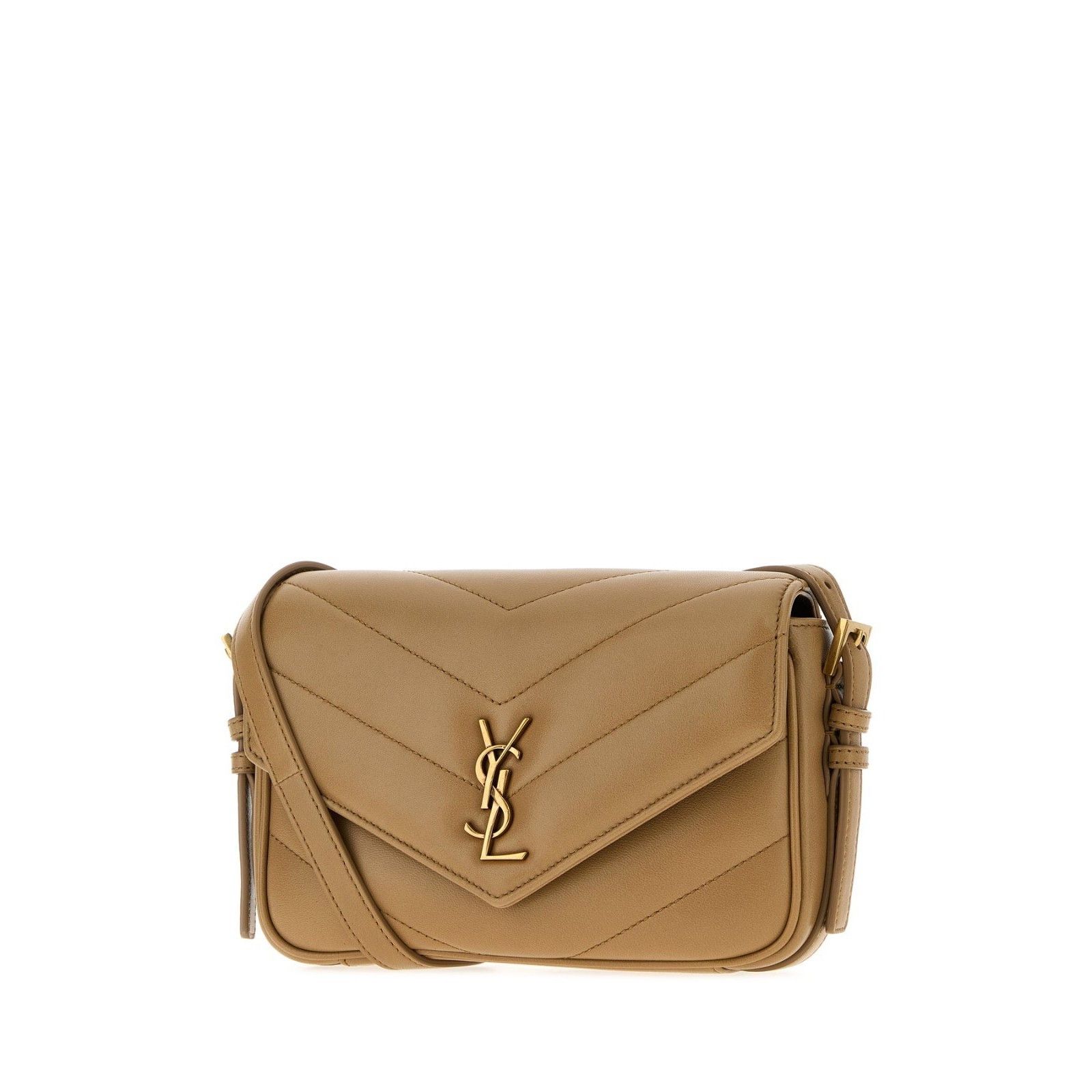 Saint Laurent Paris SAINT LAURENT $2100 LouLou Toy Natural Tan Lambskin Crossbod Size ONE SIZE - 2 Thumbnail