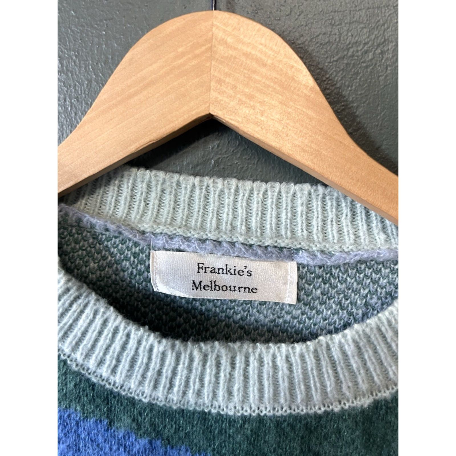 Vintage Frankies Melbourne Womens Blue Knit Long Sleeve Pullover Sweatshirt Size Large Size L / US 10 / IT 46 - 3 Thumbnail