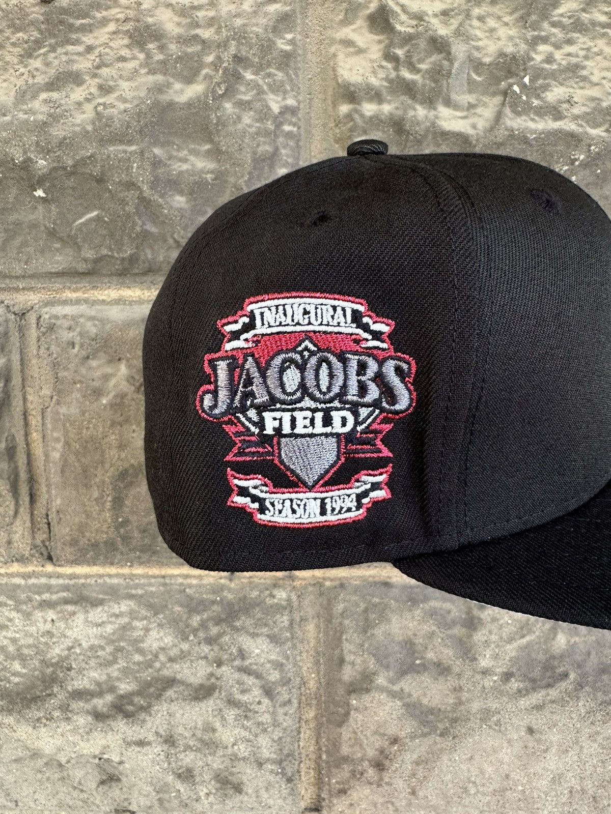 MLB × New Era × Supreme 7 1/8 CLEVELAND INDIANS JACOBS FIELD 1994 NEW ERA FITTED CAP Size ONE SIZE - 2 Thumbnail