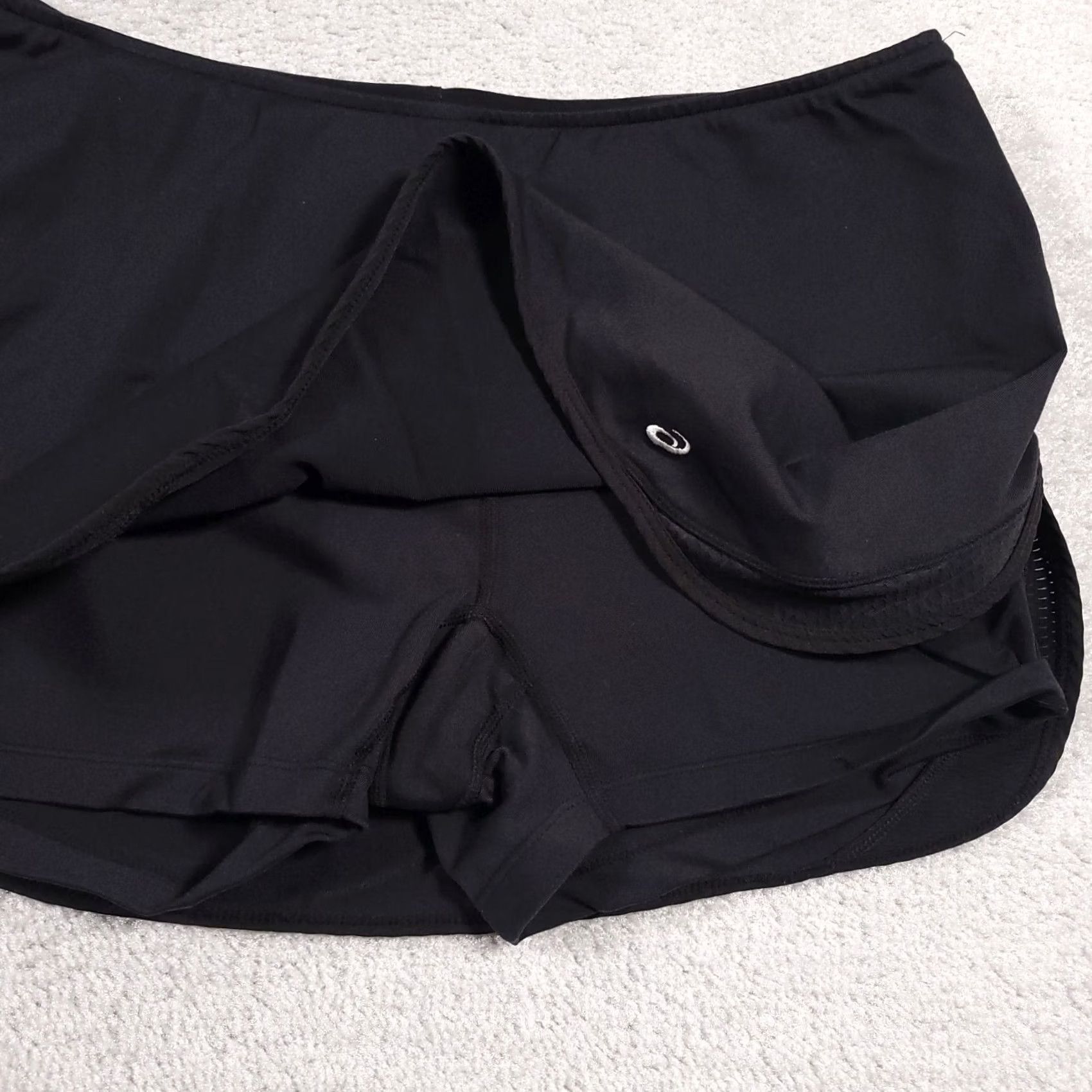 Asics ASICS Tennis Athletic Skort Women's Medium Black Zipper Pocket Stretch Sport Size ONE SIZE - 4 Thumbnail