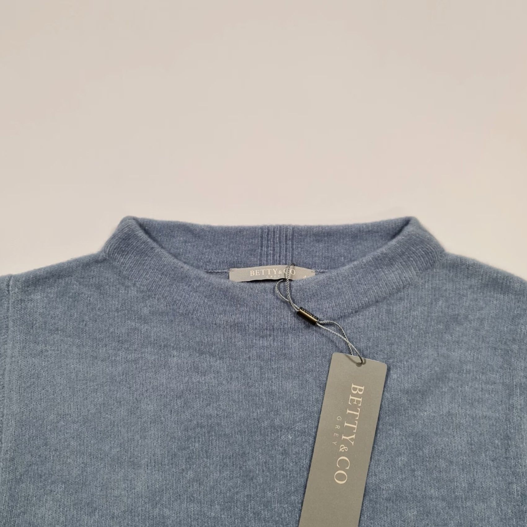 CO Betty & Co Womens Jumper Blue 18 UK Mock Neck Knit Pullover Ladies Top Shirt Womens Pullover Mock Neck Blue 18 Betty & Co Size XXL / US 16-18 / IT 52-54 - 2 Thumbnail