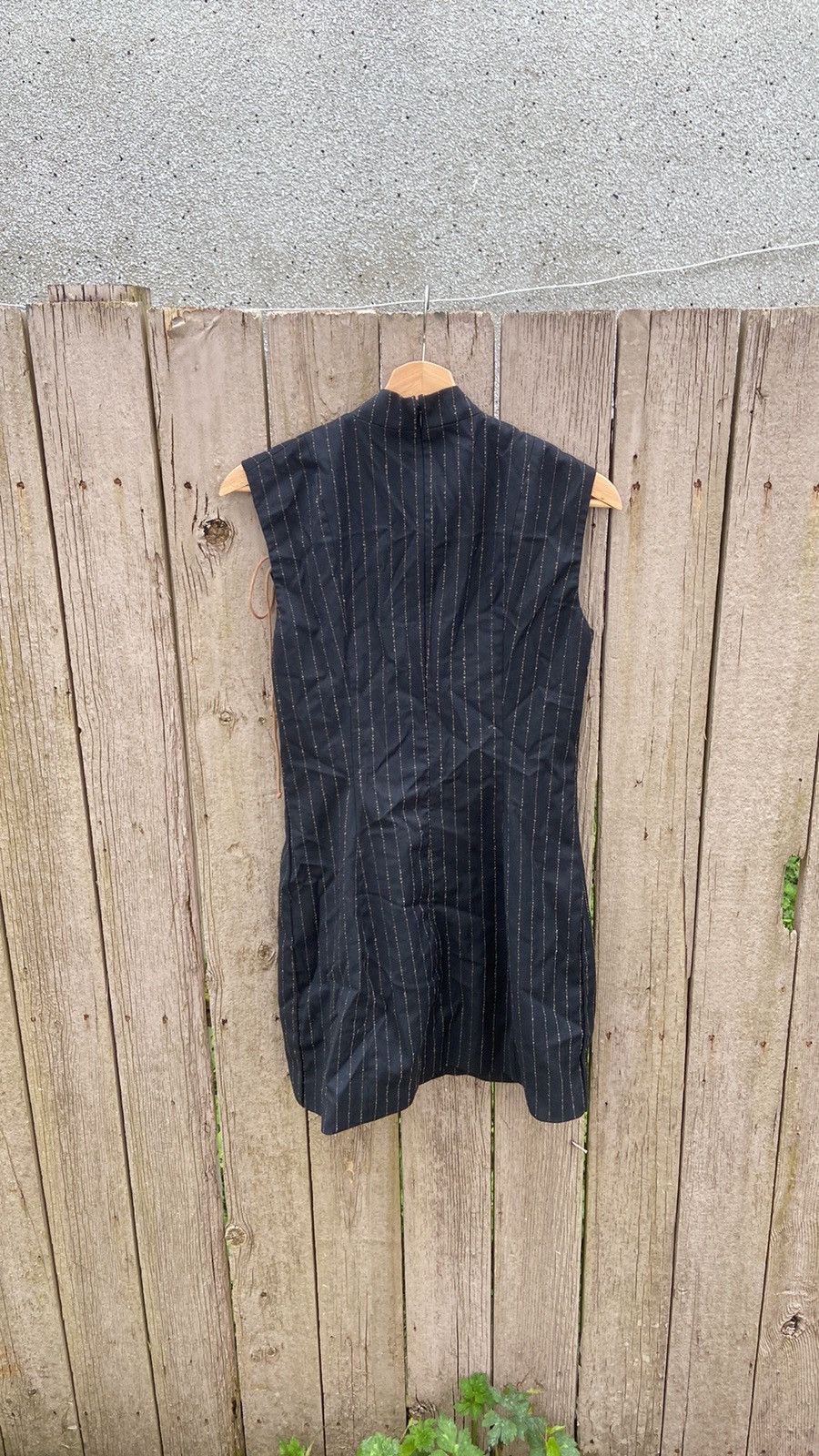Acne Studios Acne Studios Black Sheath Dress with Mandarin Collar Size XS / US 0-2 / IT 36-38 - 2 Thumbnail