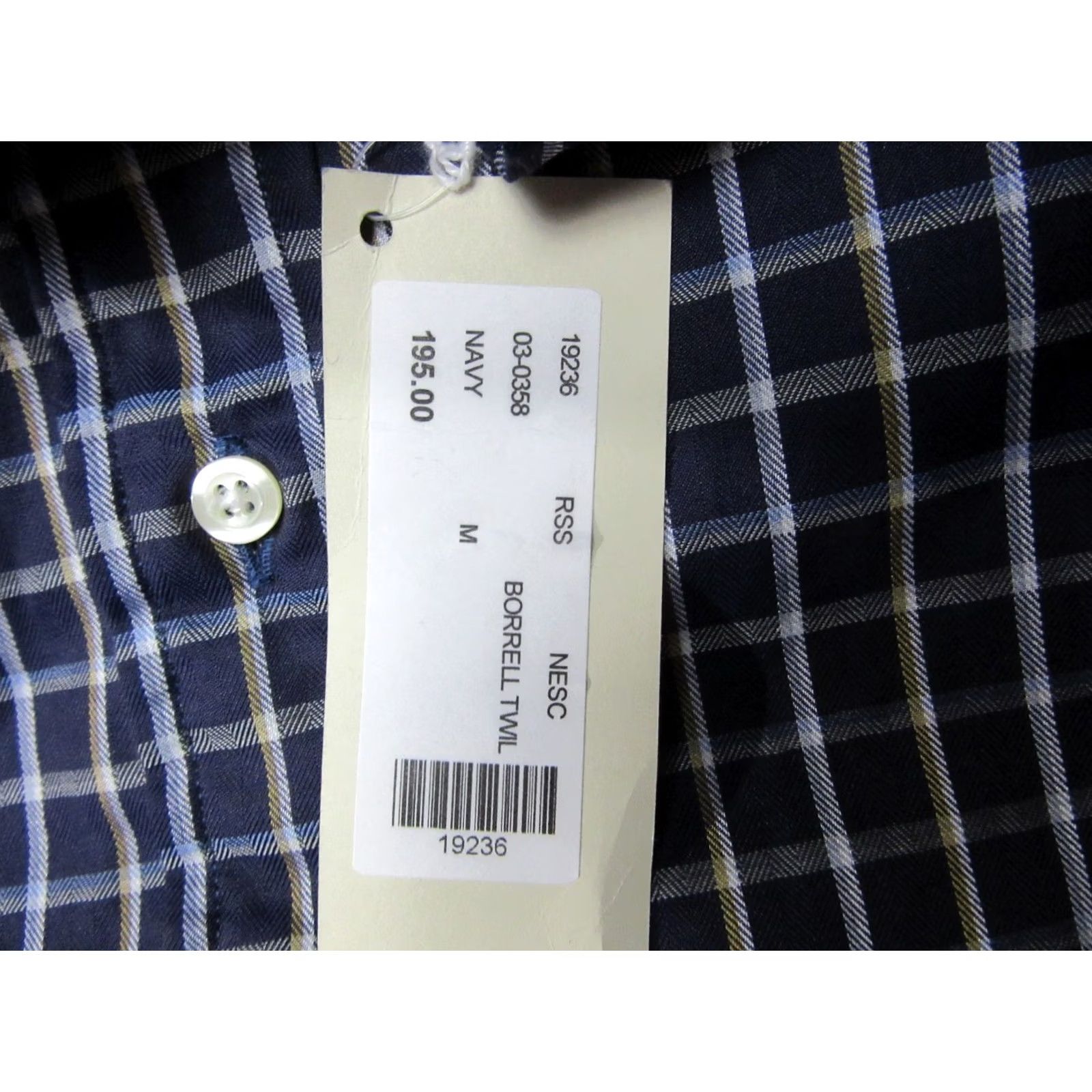 Vintage J Michaels Shirt Men Medium Blue Grid Plaid Borrell Twill Button Down Office New Size US M / EU 48-50 / 2 - 6 Thumbnail