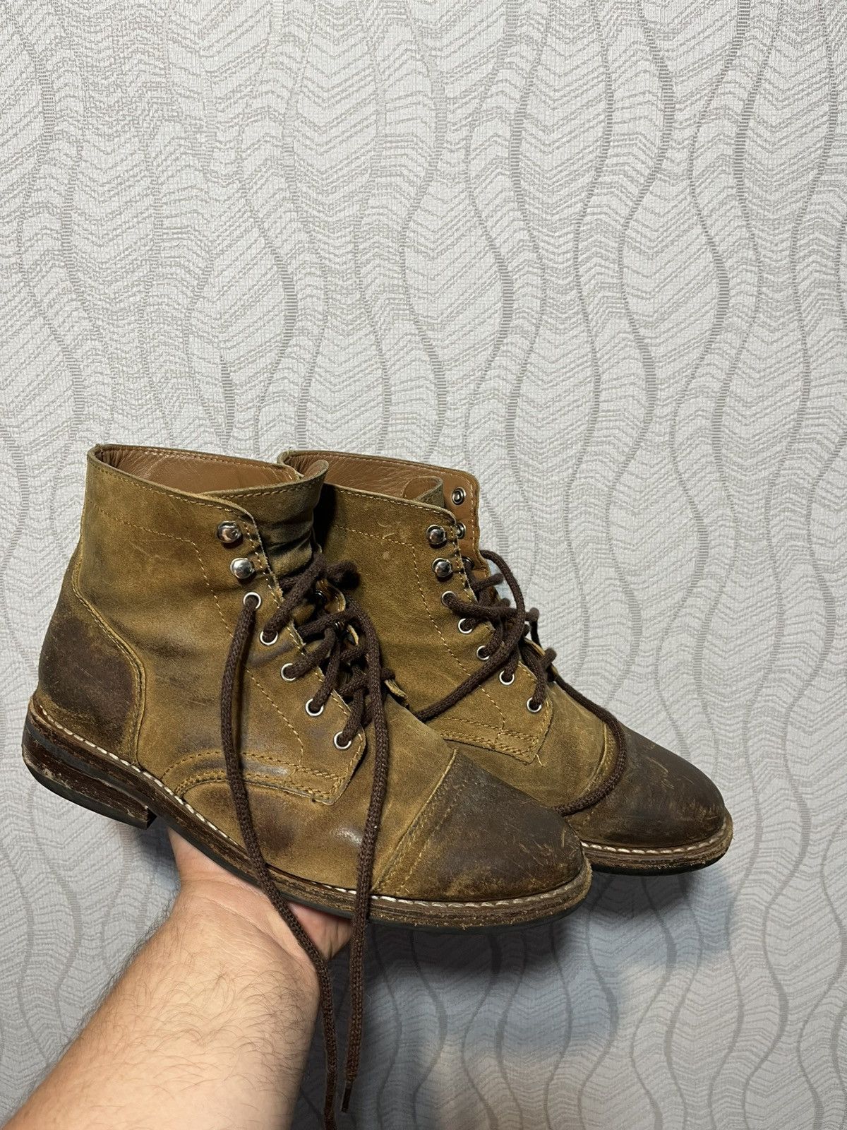 Thursday Boot Company Thursday Vintage Captain Brown Suede Chukka Distressed Boots Size US 8.5 / EU 41-42 - 8 Thumbnail