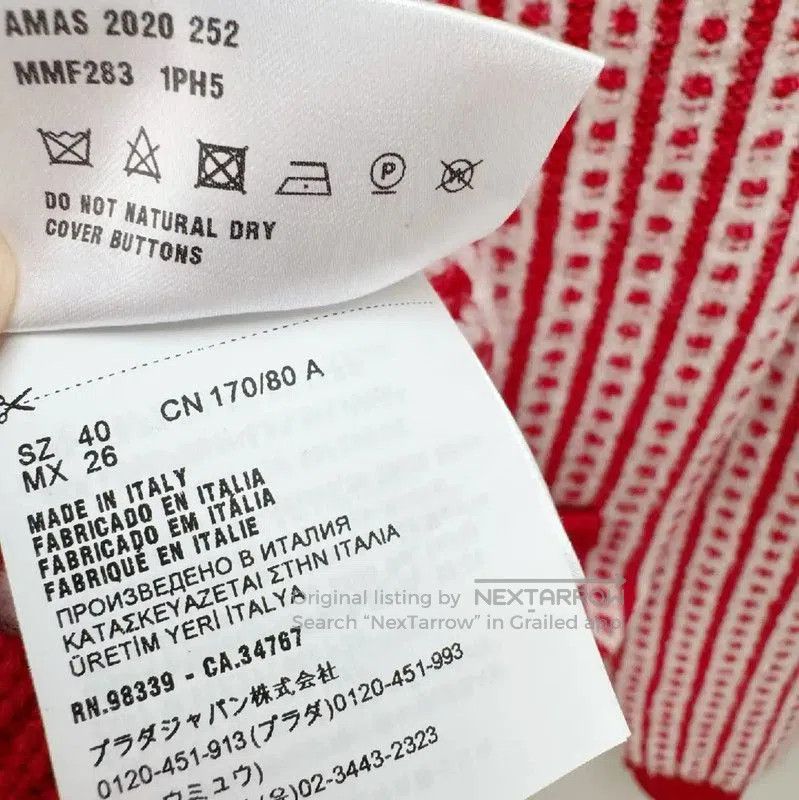 Miu Miu Miu Miu Red Wool Long Sleeve Cardigan . Size S / US 4 / IT 40 - 6 Thumbnail