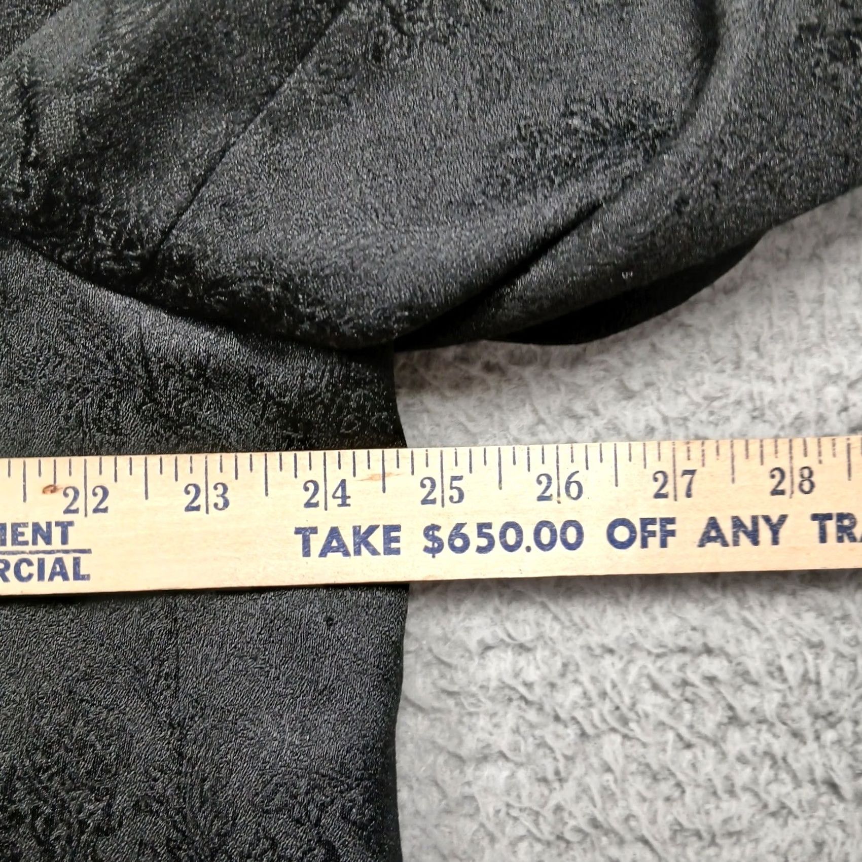 Vintage VINTAGE San Carlo Italia Blazer Mens 48L Black Jacquard 3-Button Sport Coat Made in USA Size 48R - 6 Thumbnail