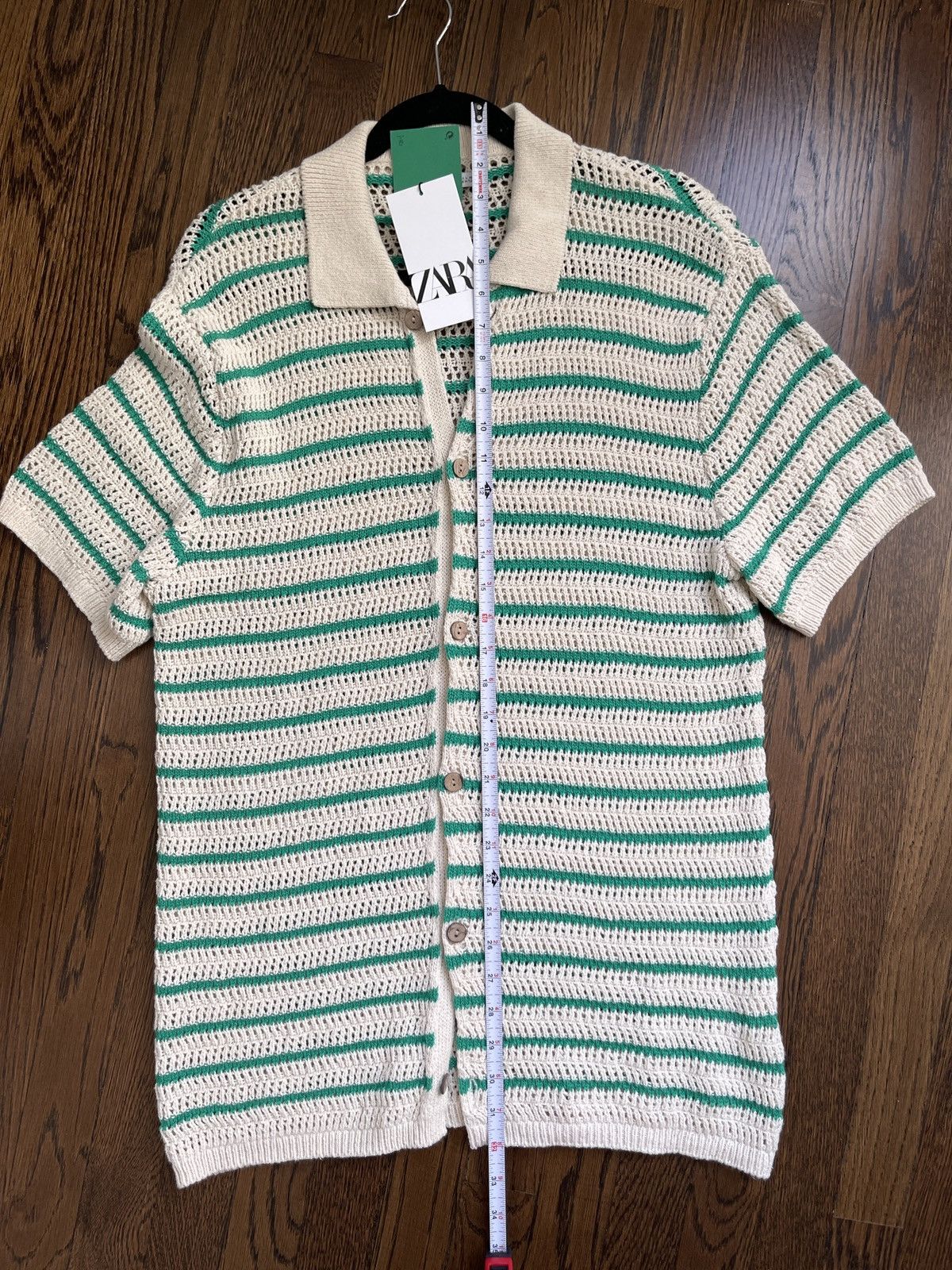 Zara Zara Green Crochet Shirt New with Tags RARE Size US L / EU 52-54 / 3 - 7 Thumbnail