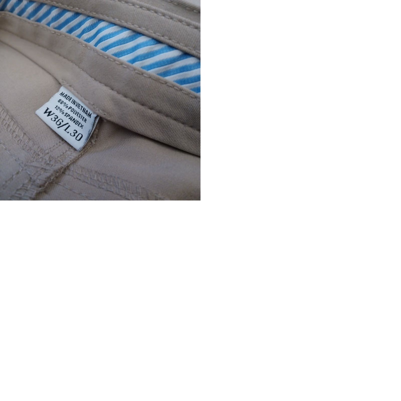 Footjoy FootJoy Pants Mens Size 36 Athletic Flat Front Beige Chino Polyester Blend Straight Leg 30 In Regular Size US 36 / EU 52 - 9 Thumbnail