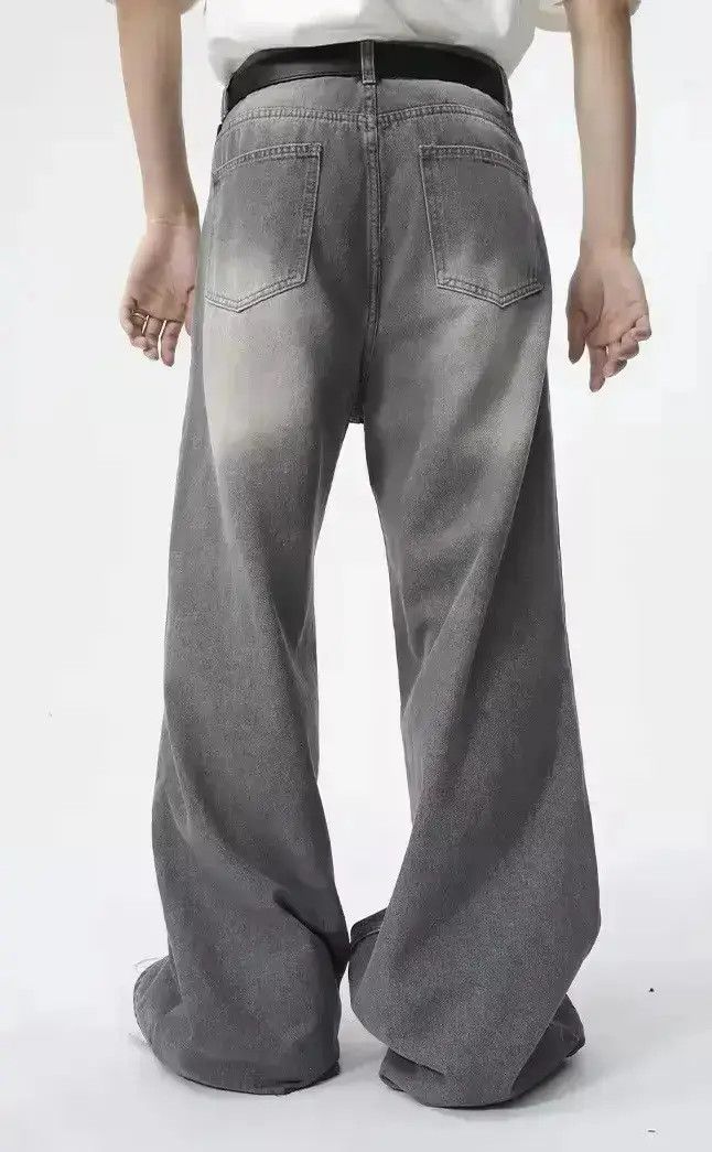 Japanese Brand Retro Hole Washed Wide Leg Jeans Pants y2k Size US 30 / EU 46 - 6 Thumbnail
