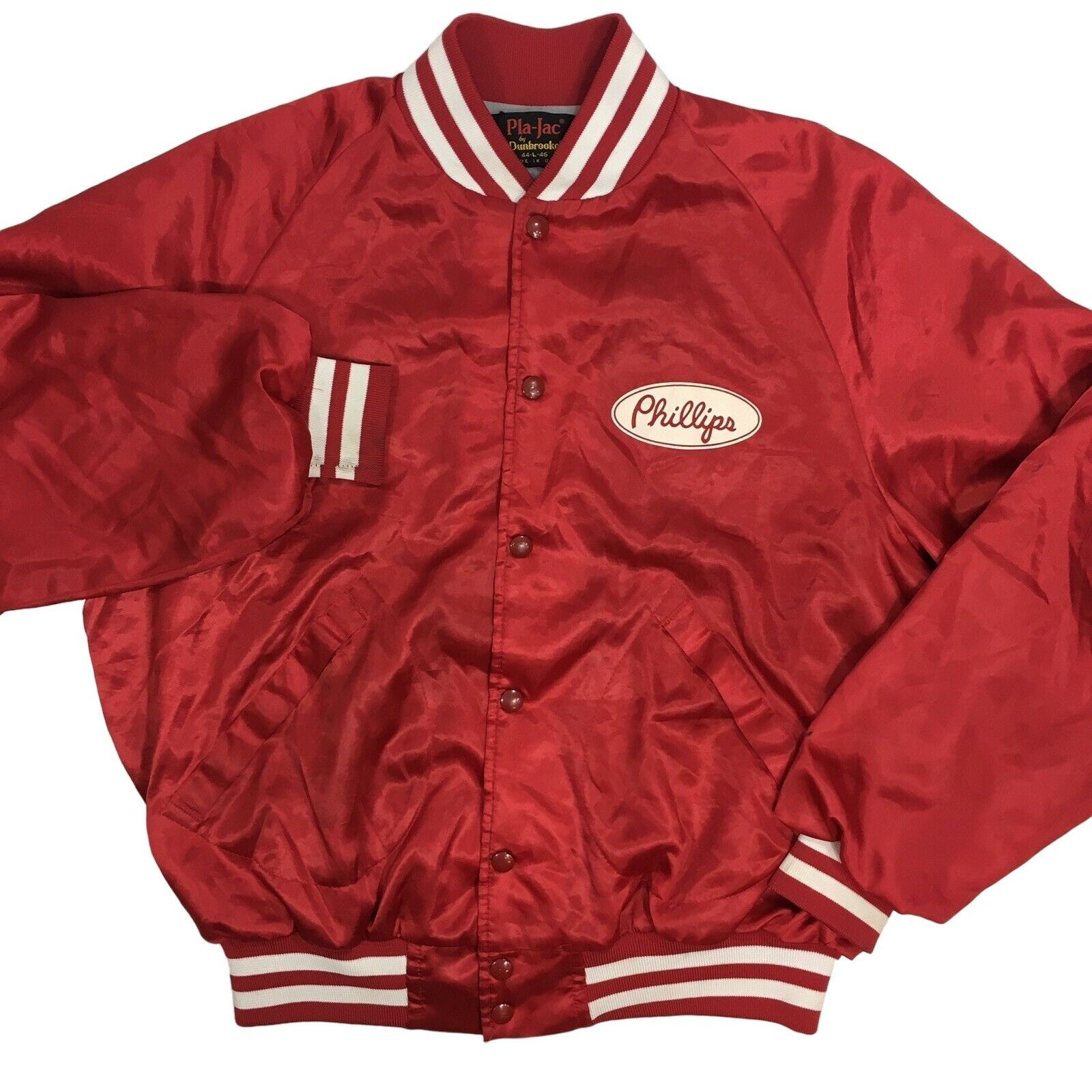 Dunbrooke Vtg Pla-Jac Dunbrooke SATIN PHILLIPS Transportation Jacket Size US L / EU 52-54 / 3 - 1 Thumbnail