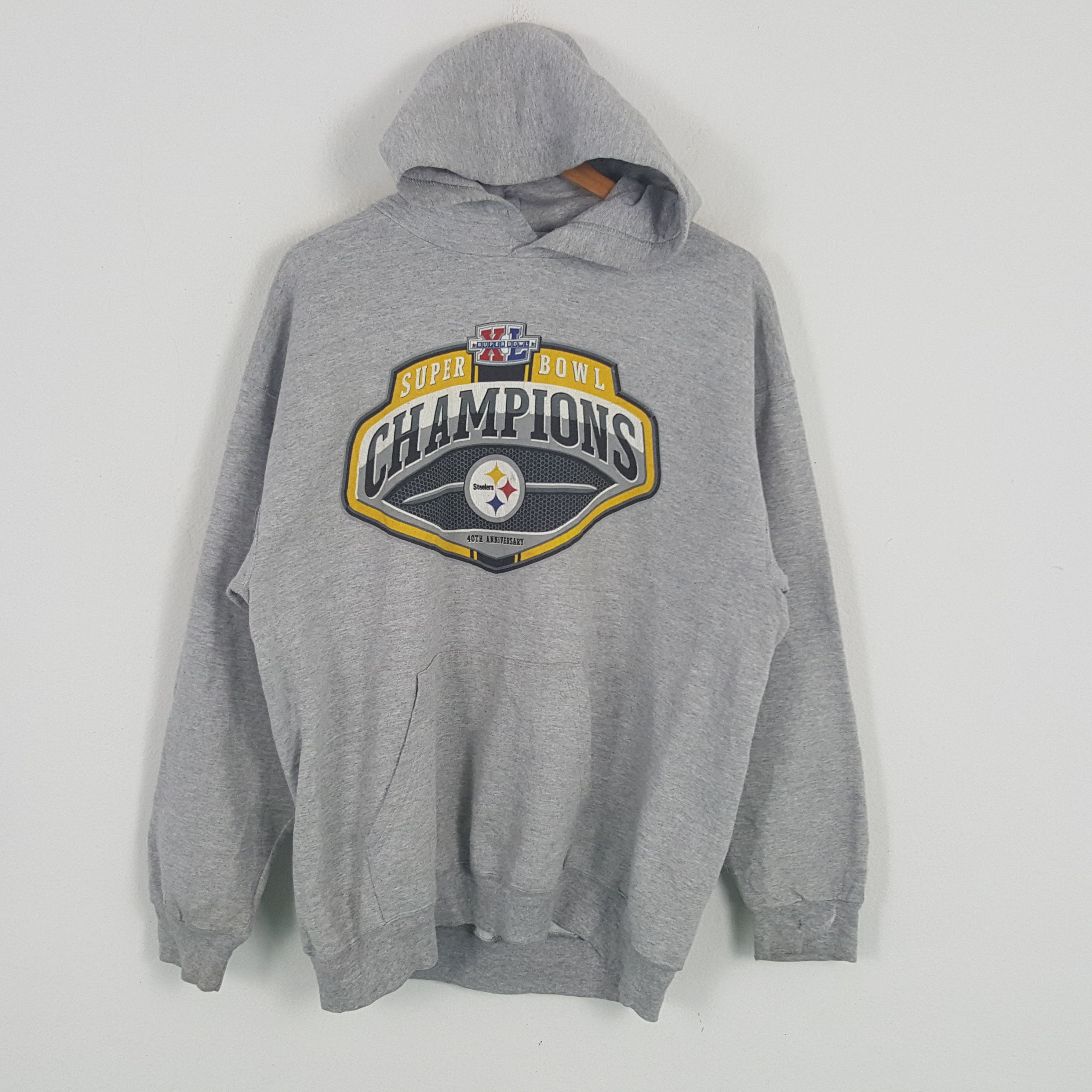 NFL × Reebok × Vintage Vintage Reebok X Steelers Super Bowl XL Football Team Hoodie Size US L / EU 52-54 / 3 - 1 Thumbnail