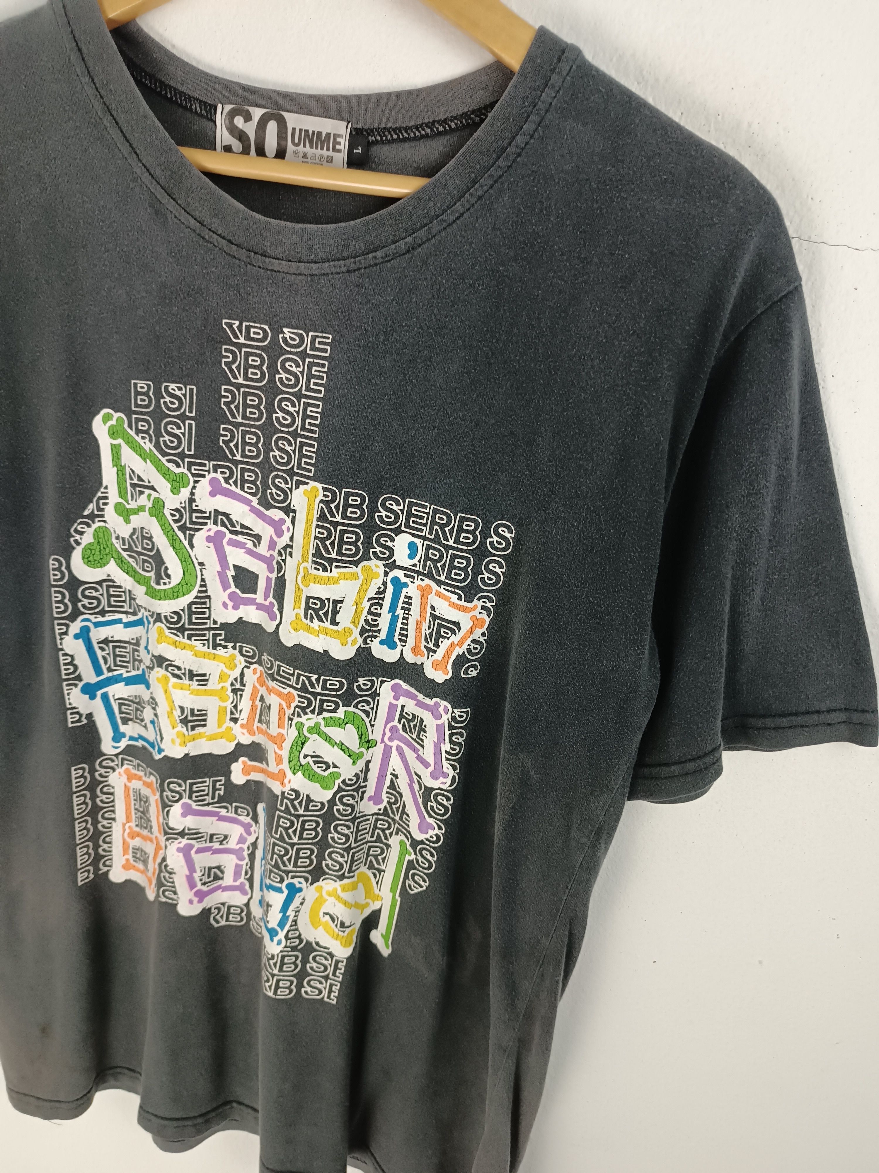 Japanese Brand VINTAGE SO UNME SERB SABIN EAGER BABEL FADED TEE VERY RARE Size US L / EU 52-54 / 3 - 9 Thumbnail