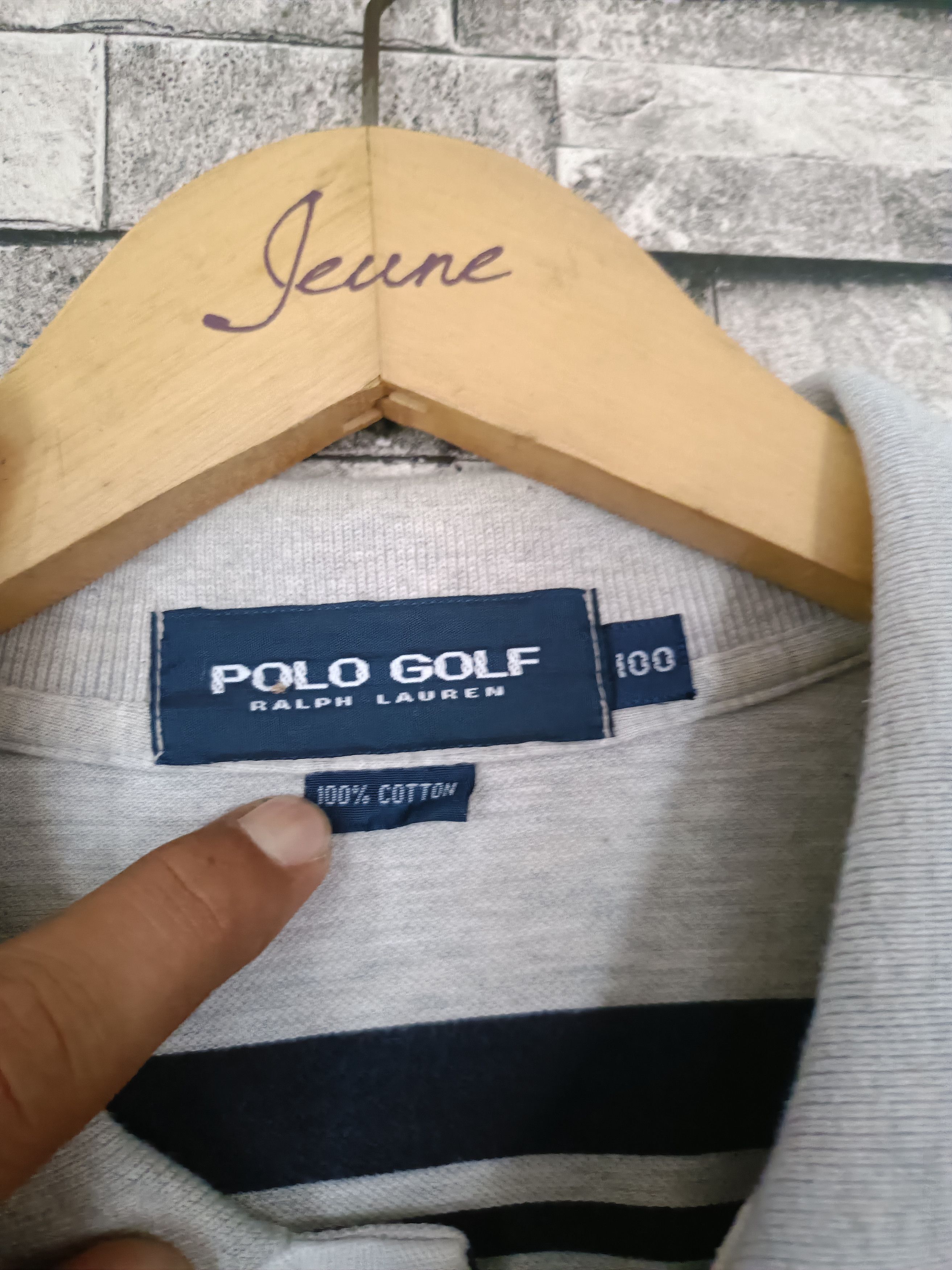 Polo Ralph Lauren Vintage Polo golf Ralph lauren stripe polo shirt Size US XXL / EU 58 / 5 - 6 Thumbnail