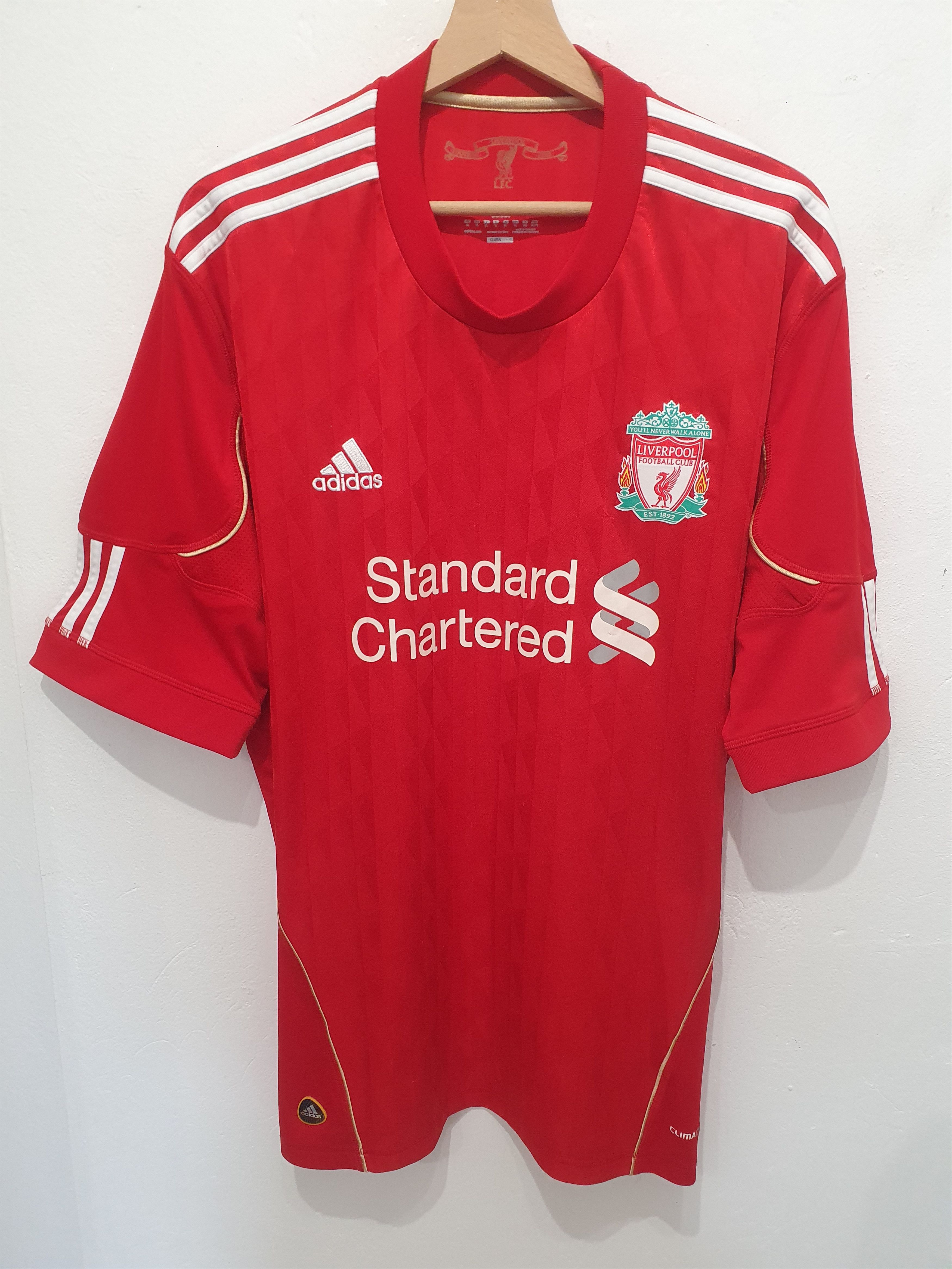 LIVERPOOL FC 2010 SIZE XL JERSEY SHIRT ADIDAS FOOTBALL y2k