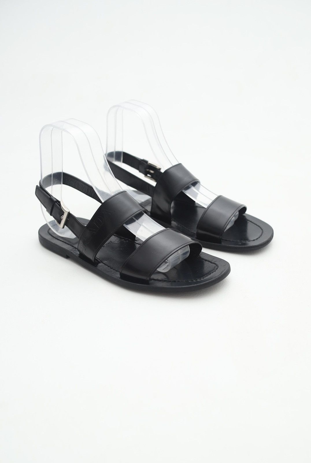 Prada PRADA MILANO Sandals Leather Shoes Straps Logo Black Men’s Size US 9 / EU 42 - 2 Thumbnail