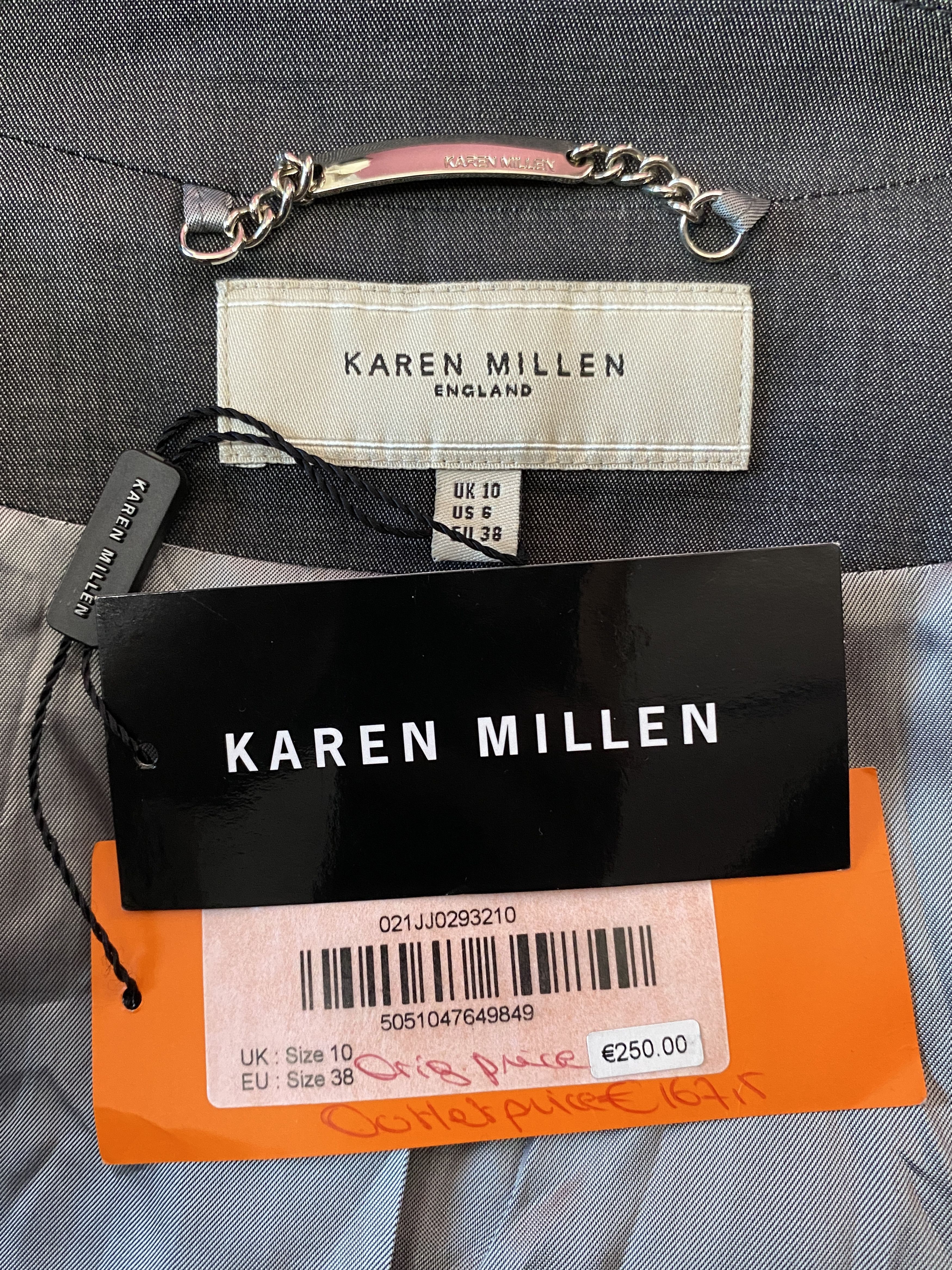 Karen Millen Karen Millen Vintage Women's Blazer Jacket - US 6 Wool Blend Size M / US 6-8 / IT 42-44 - 5 Thumbnail