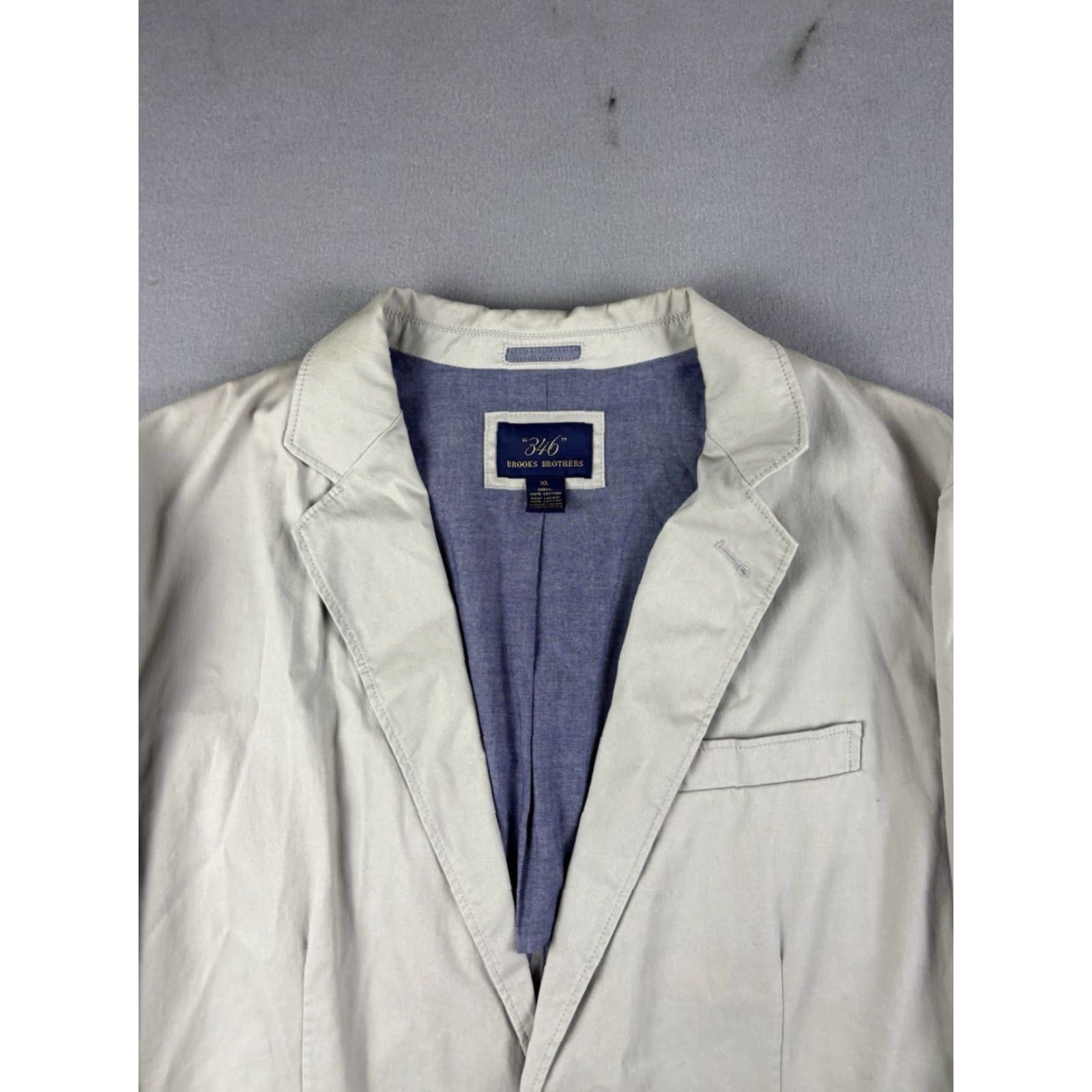 Brooks Brothers Brooks Brothers Blazer Jacket Mens Size Extra Large Cotton Lightweight 2 Button Size 46R - 3 Thumbnail