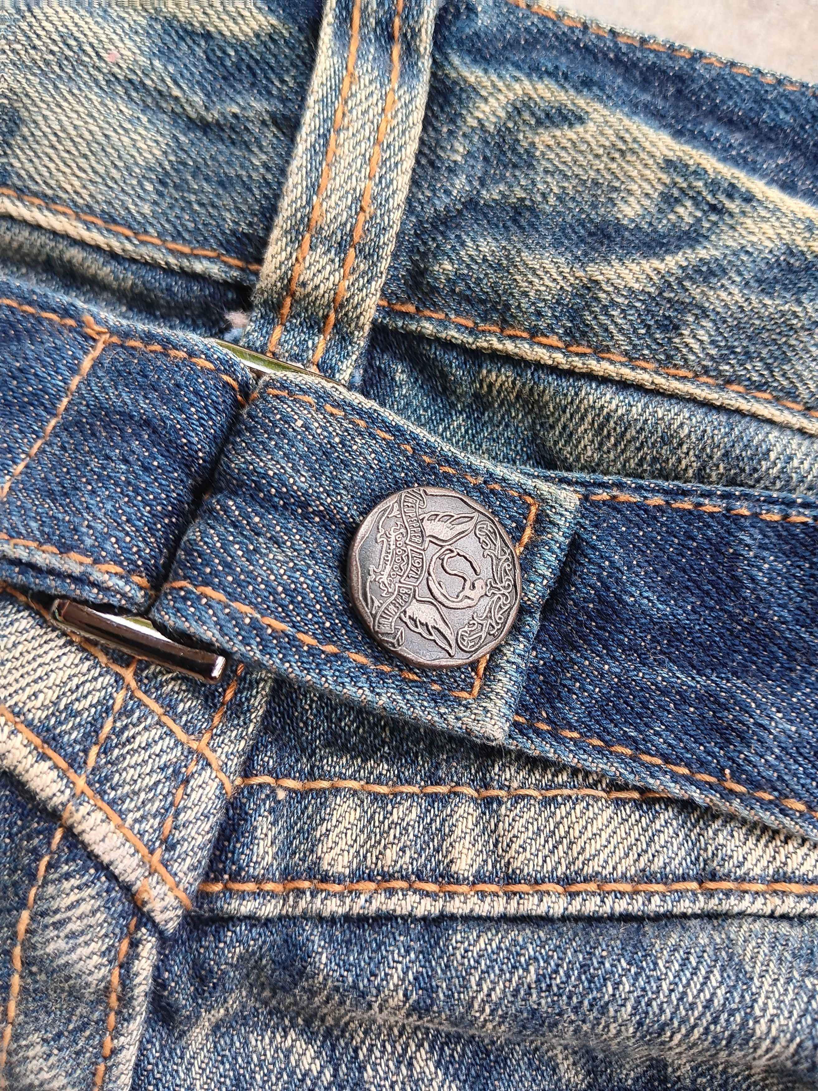 Vintage RARE! Vintage japan red peppers low rise flared denim pants Size US 30 / EU 46 - 3 Thumbnail