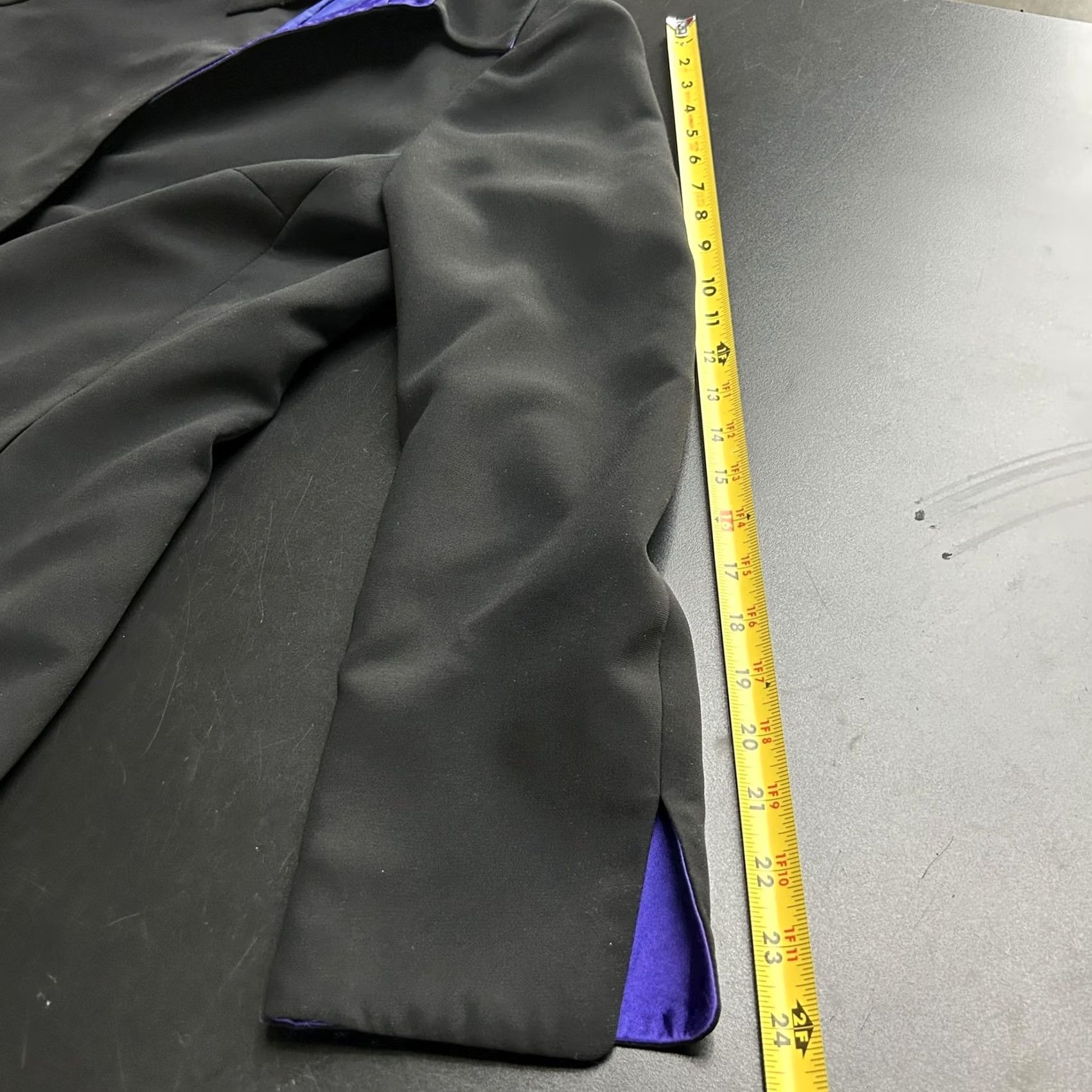 Kasper Kasper Blazer Jacket Womens 10 Black Lined Purple Satin Work Office Career Size L / US 10 / IT 46 - 6 Thumbnail