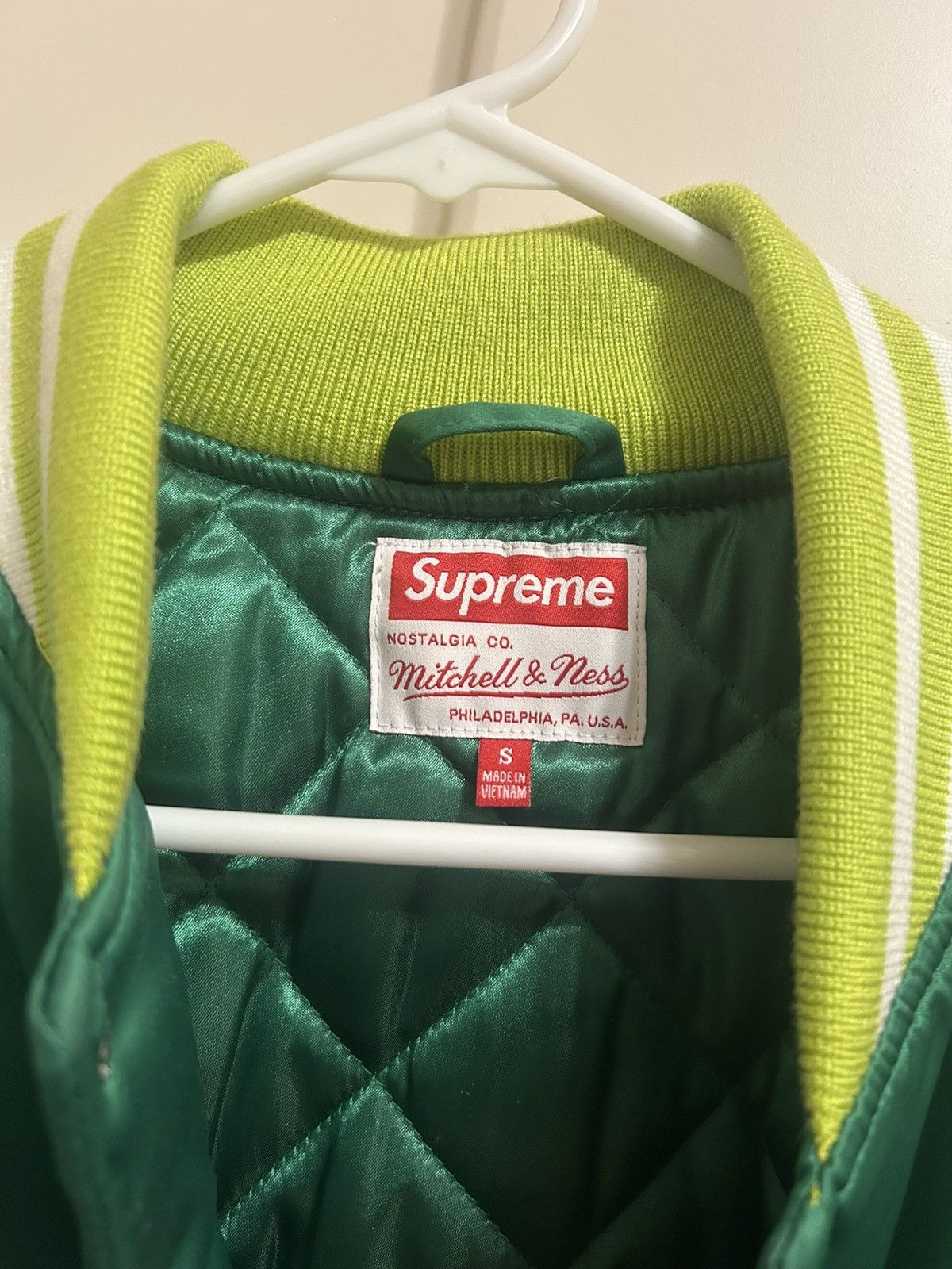 Supreme Supreme®/Mitchell & Ness Satin Varsity Jacket Size US S / EU 44-46 / 1 - 3 Thumbnail