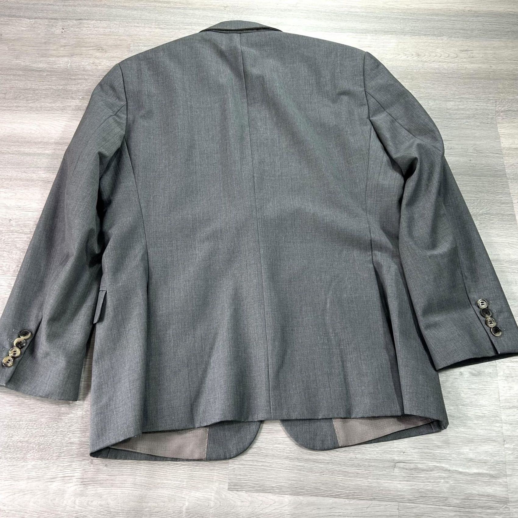 Hugo Boss HUGO BOSS Suit Jacket Mens 38 Short Gray Virgin Wool Tesse Biella 2 Button Dress Size US 38 / EU 54 - 2 Thumbnail