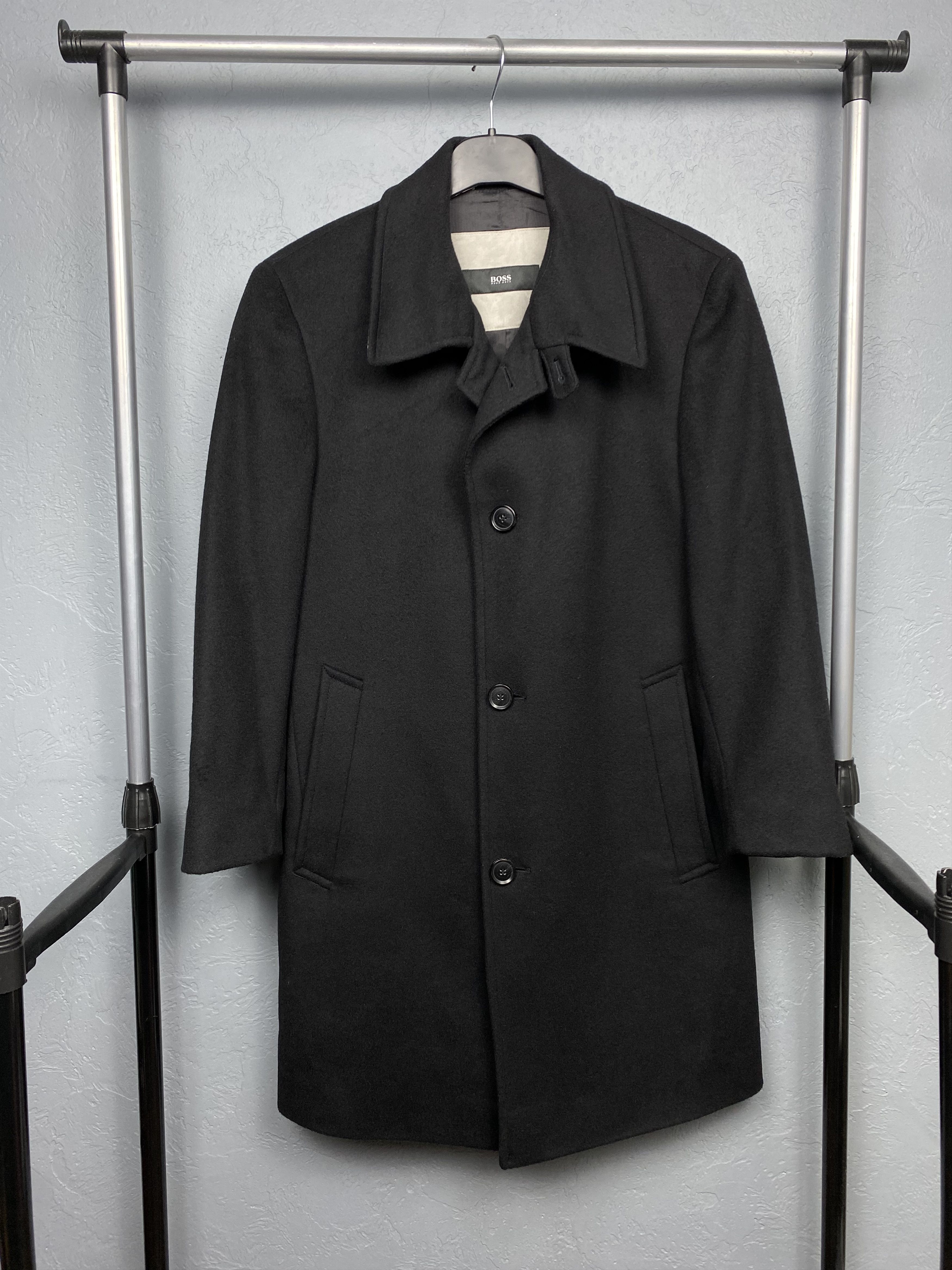 Hugo Boss Vintage Mens Cashmere-Wool Coat Jacket