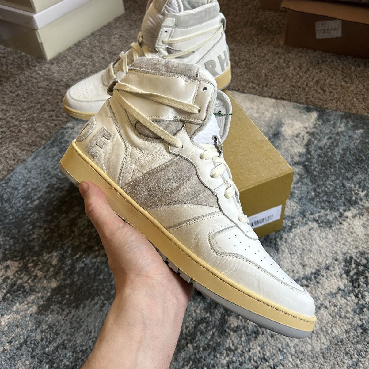 Rhude RHUDE RHECESS Hi WHiTE GREY NATURAL NEUTRAL MADE iN iTALY Size US 9 / EU 42 - 8 Thumbnail