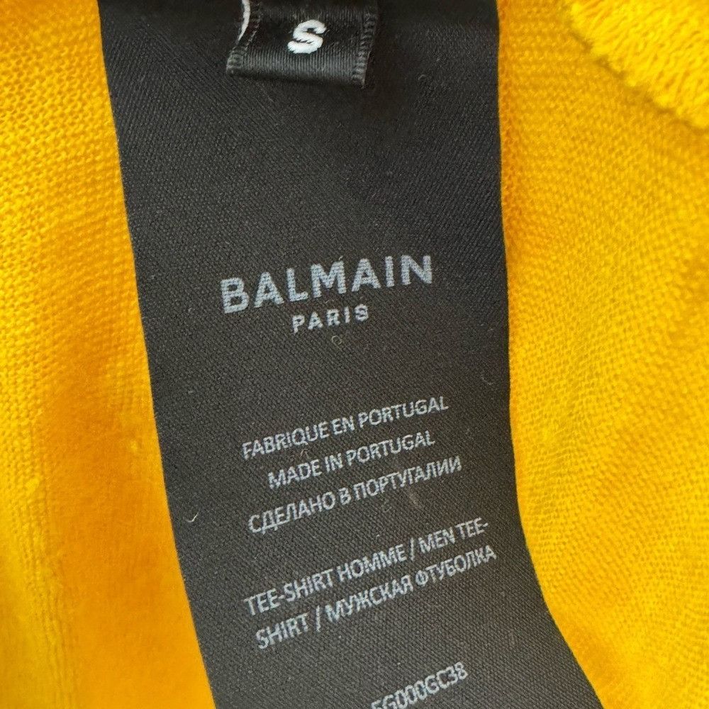 Balmain Balmain Sunset Logo T-Shirt Linen Yellow Men’s Small Size US S / EU 44-46 / 1 - 3 Thumbnail