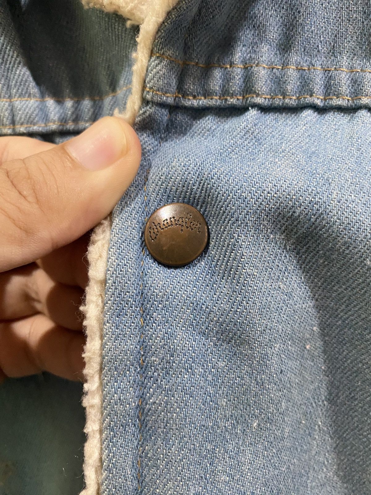 Vintage × Wrangler Vintage 70s Wrangler Sherpa Denim Jacket Size US S / EU 44-46 / 1 - 6 Thumbnail