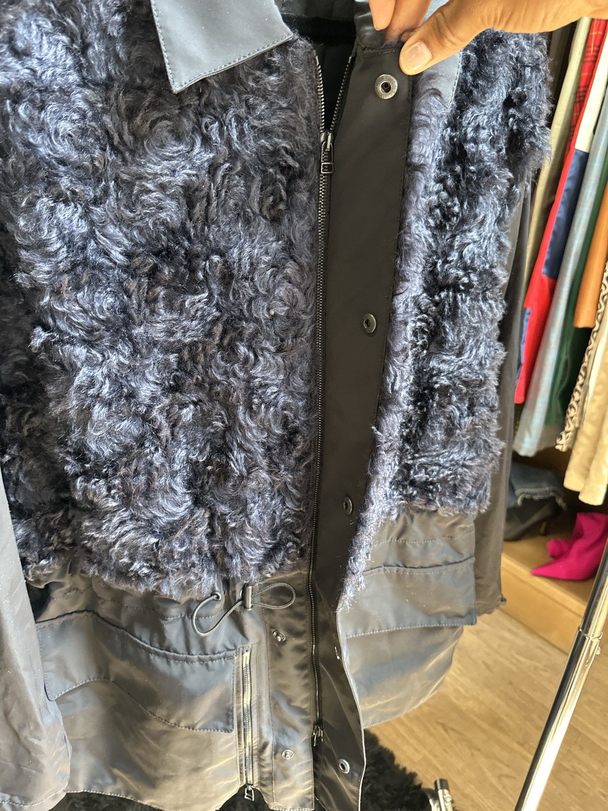 3.1 Phillip Lim $1,500 Fur paneled nylon jacket Size US S / EU 44-46 / 1 - 8 Thumbnail