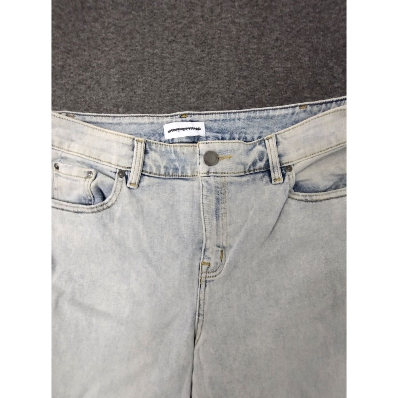 Vintage Lane Bryant Jeans Women's 14 Flex Magic Waistband Light Blue Denim Straight 5-Pocket High Rise Mens Womens Girls? Size 36" / US 14 / IT 50 - 3 Thumbnail