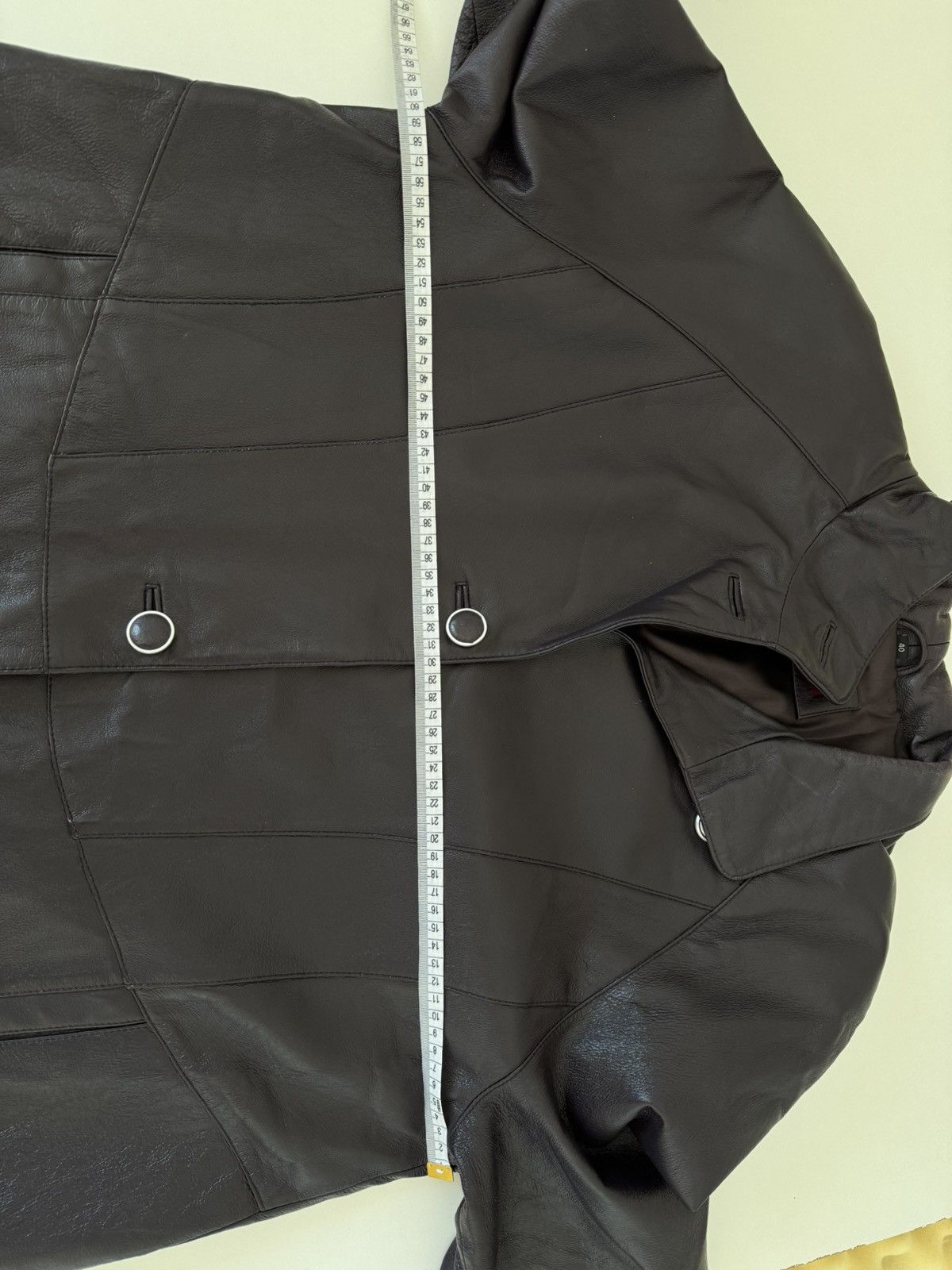 Genuine Leather × Vintage Vintage Purple Leather Jacket Coat Avant Garde Opium Washed Size L / US 10 / IT 46 - 18 Thumbnail