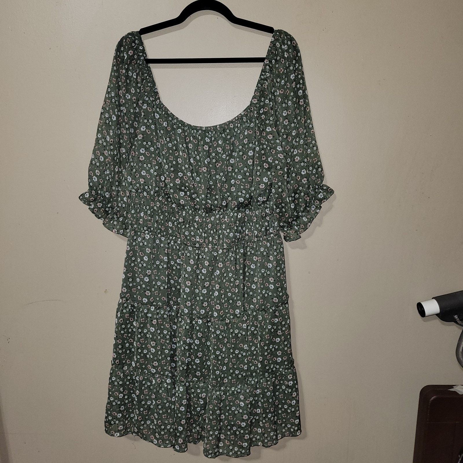 & Other Stories Trixxi Floral Thin Cottage Smocked Dress 3Xl Puff Sleeve Size 3XL / US 20-22 - 1 Thumbnail