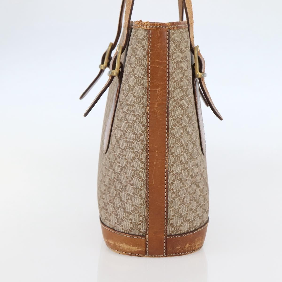 Celine CELINE Macadam Canvas Tote Bag Pvc Beige Gold Size ONE SIZE - 4 Thumbnail