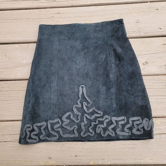 Other Vintage 90s y2k Bratz Black Suede Leather High Waisted Sexy Size 25" / US 0 / IT 36 - 1 Thumbnail
