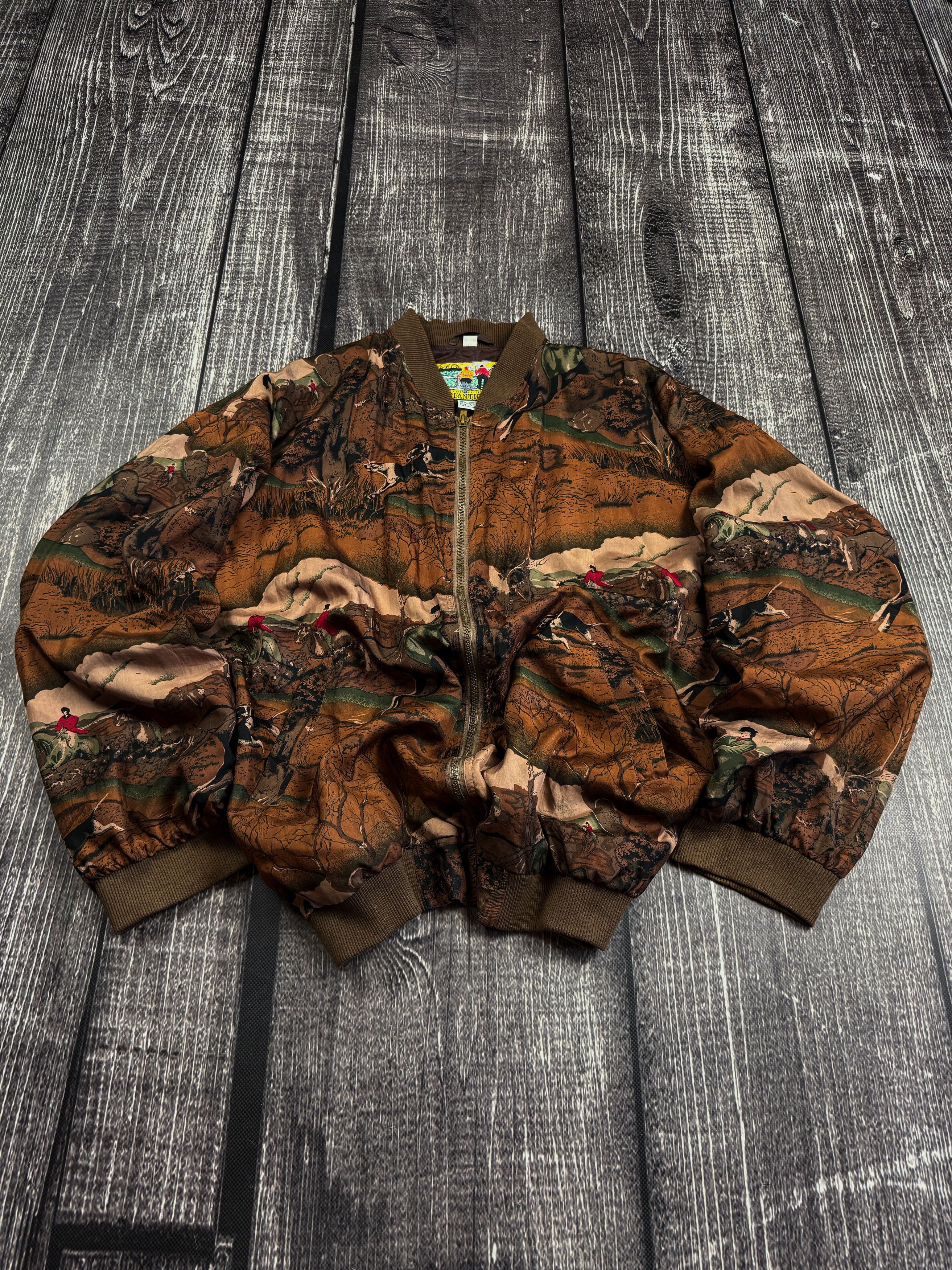Vintage ITALIAN Kapital Dolce Gabbana Style Silk Bomber Jacket 90s Size US XL / EU 56 / 4 - 2 Thumbnail