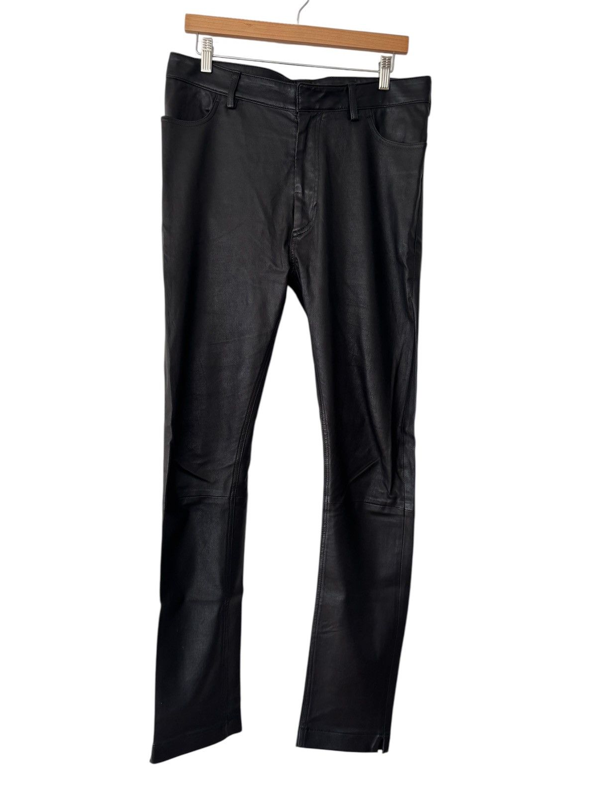 Ann Demeulemeester Ann Demeulemeester Leather Pants Size US 33 - 1 Thumbnail