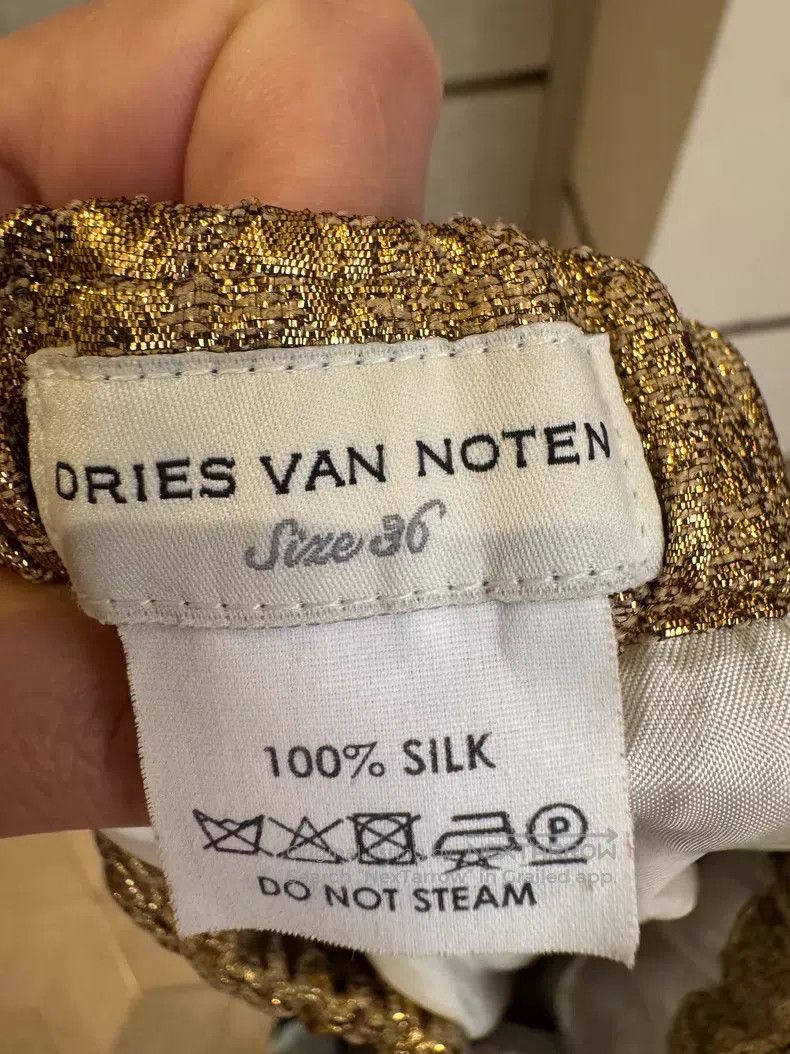 Dries Van Noten Dries Van Noten Silk Metal Yarn Pleated Midi Skirt Size 34" / US 12 / IT 48 - 3 Thumbnail