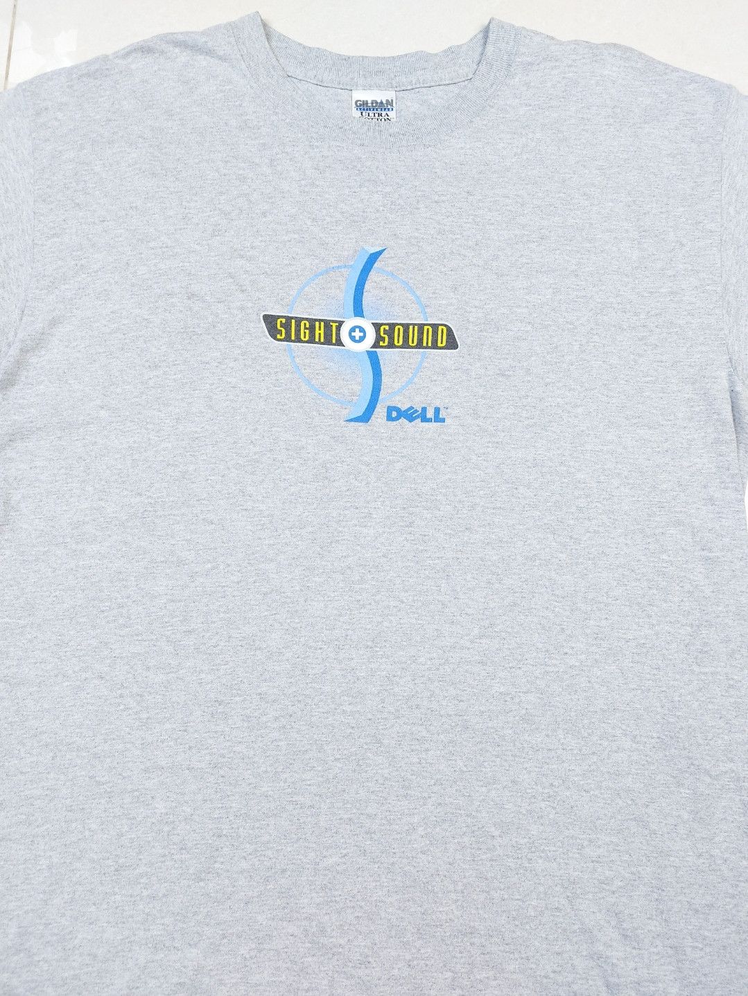 Microsoft Vintage 90s Y2K Dell Computer Sight Sound Dell TEE Size US L / EU 52-54 / 3 - 3 Thumbnail