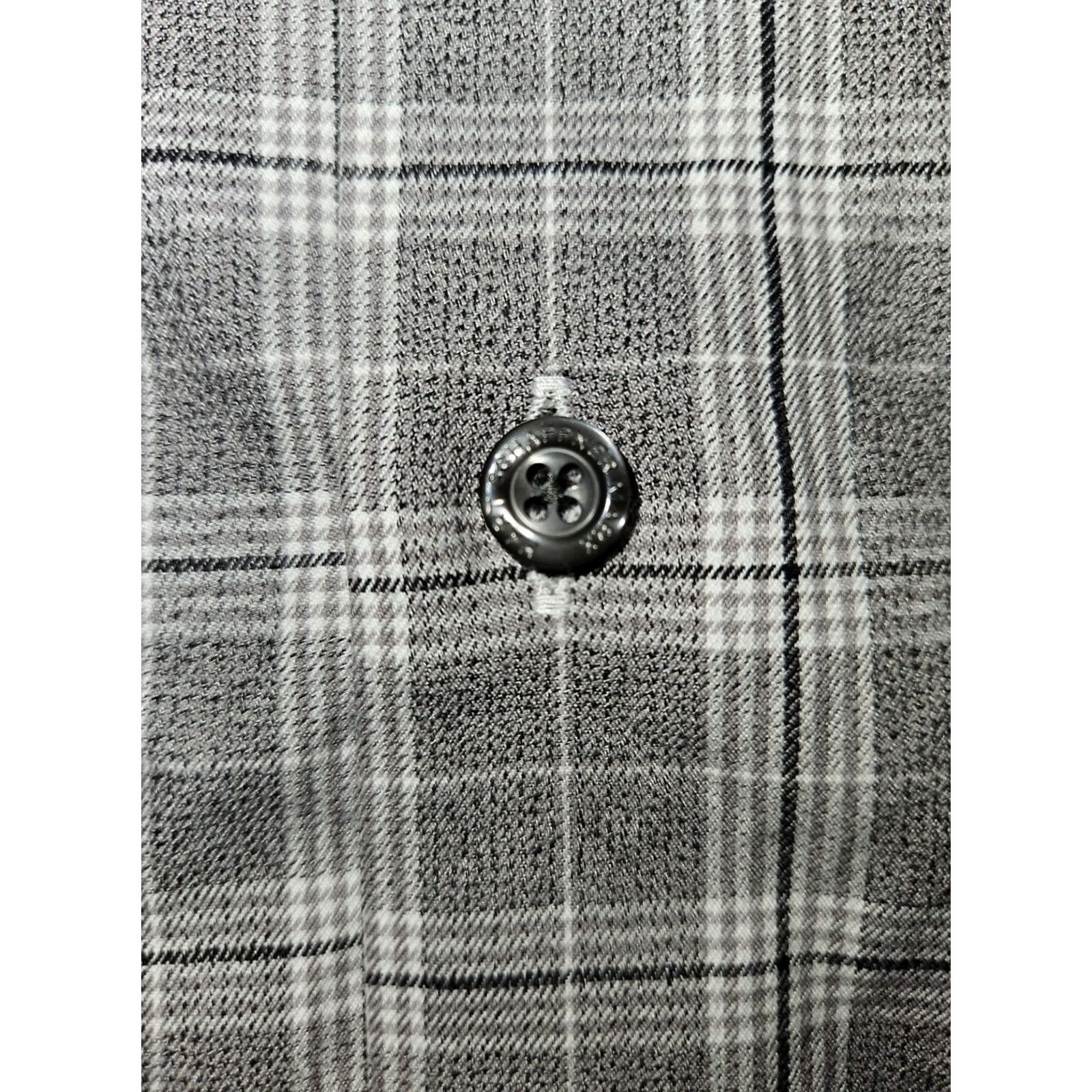 Hart Schaffner Marx Hart Schaffner Marx Button-Up Shirt XL Men Long Sleeve Gray Plaid Size US XL / EU 56 / 4 - 4 Thumbnail