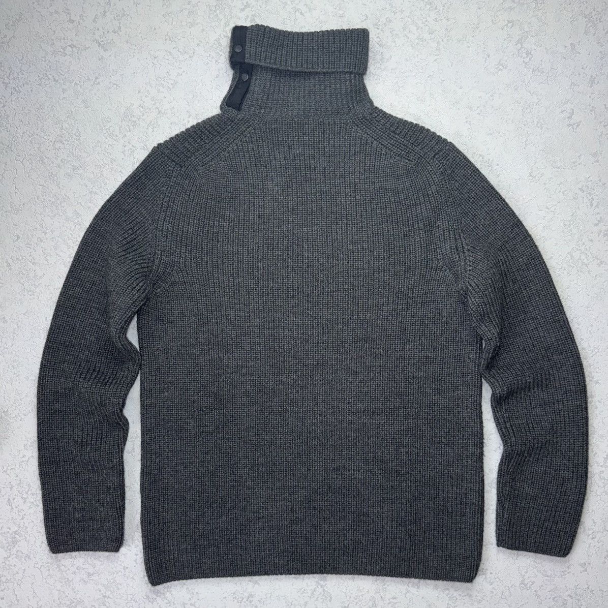 Prada Vintage 00’ Prada Wool Knit Ribbed Turtleneck Sweater Size US XL / EU 56 / 4 - 11 Thumbnail
