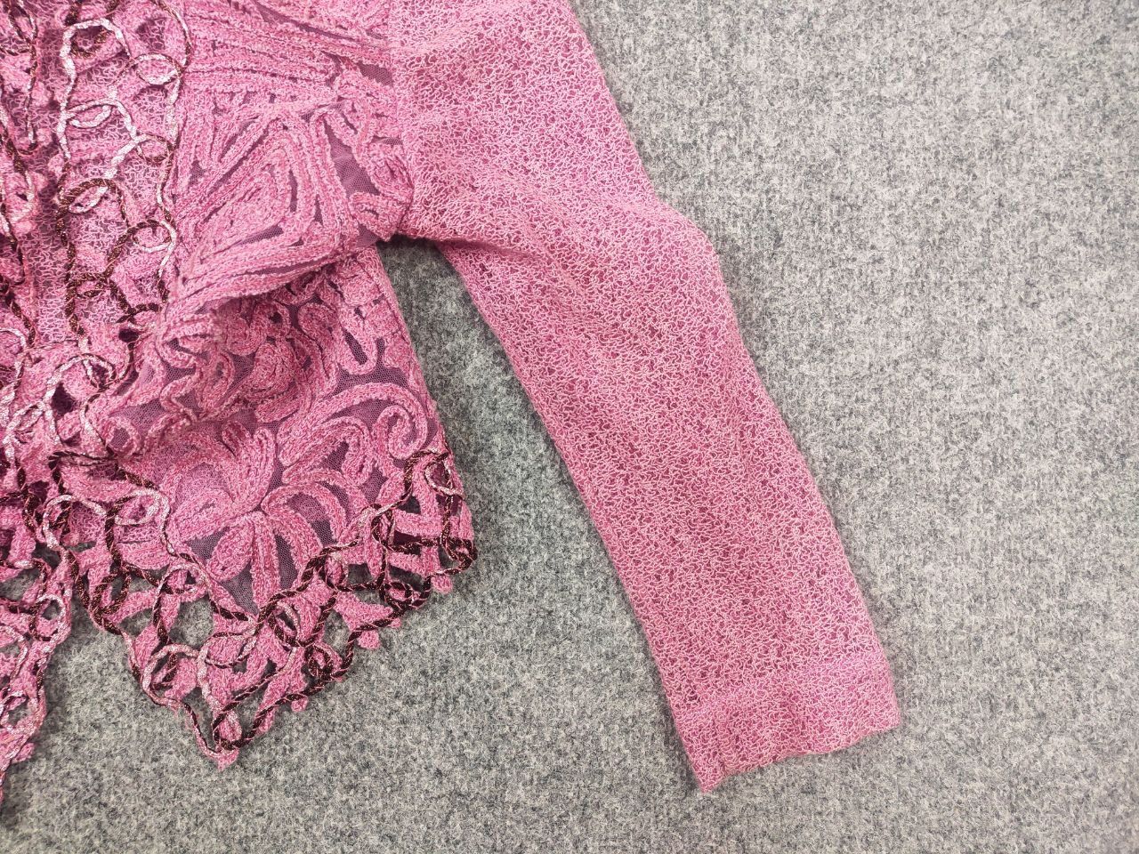 Vintage Save the Queen Pink Blazer jacket decorative lace elements Size S / US 4 / IT 40 - 4 Thumbnail