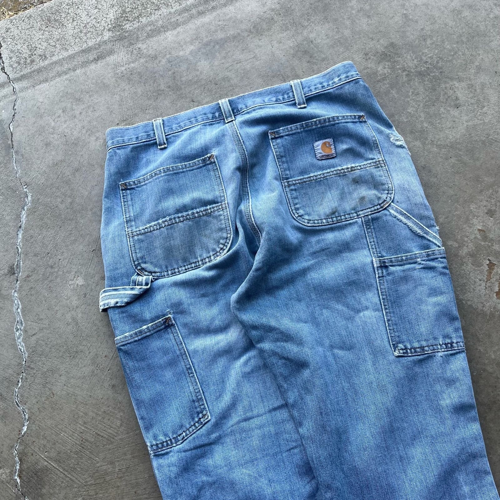 Vintage VINTAGE CARHARTT DOUBLE KNEE JEANS BAGGY 36X32 LOOSE FIT Size US 36 / EU 52 - 4 Thumbnail
