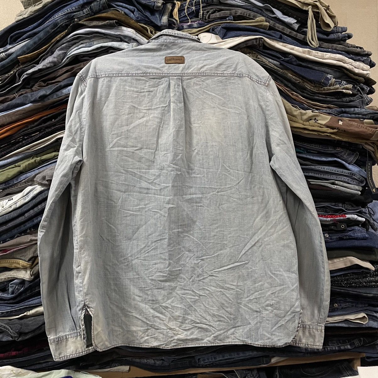 John Galliano Galliano Denim Western Shirt Light Wash Snap Button Italian Size US XL / EU 56 / 4 - 6 Thumbnail